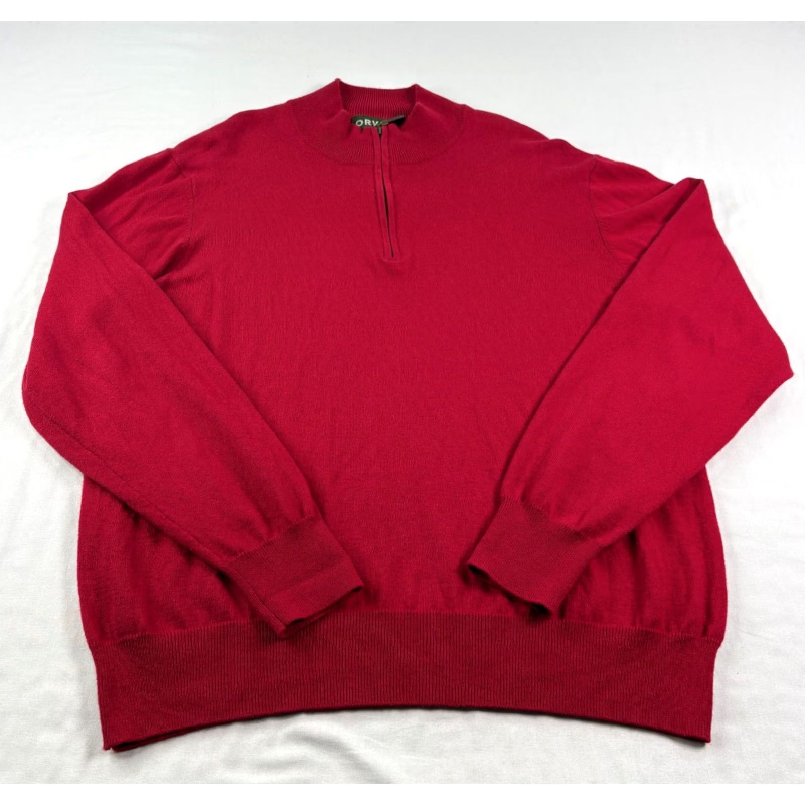 Orvis Orvis Sweater Mens L Red 1/4 Zip Pullover Cotton Silk Blend Stretch Preppy Size US L / EU 52-54 / 3 - 2 Thumbnail