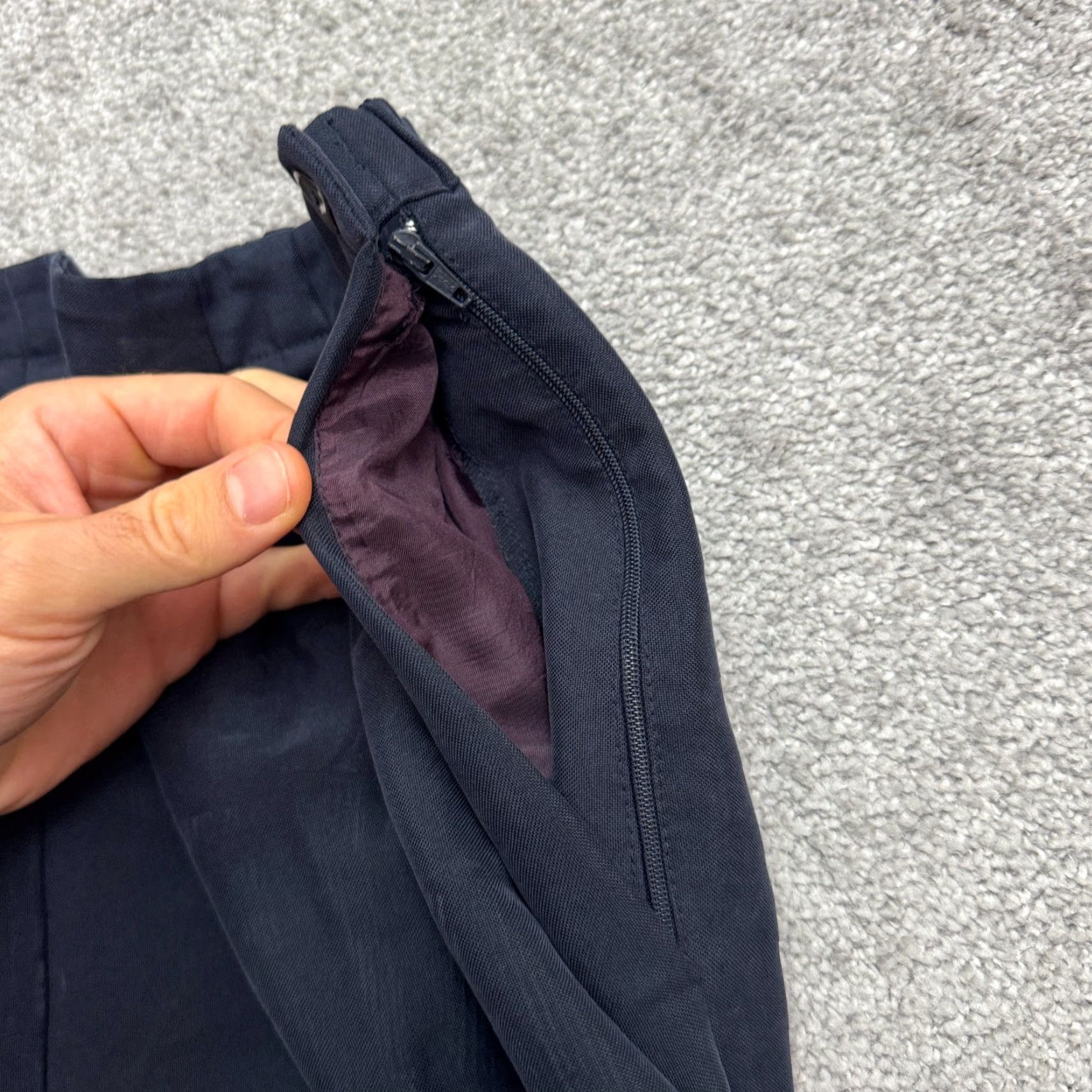 Talbots Talbots Vintage 90's High Rise Dress Pants Trousers Womens 14 Navy Blue Classic Straight Front Officewear Dress Pants Women 14 Blue Talbots Womens Size 36" / US 14 / IT 50 - 4 Thumbnail