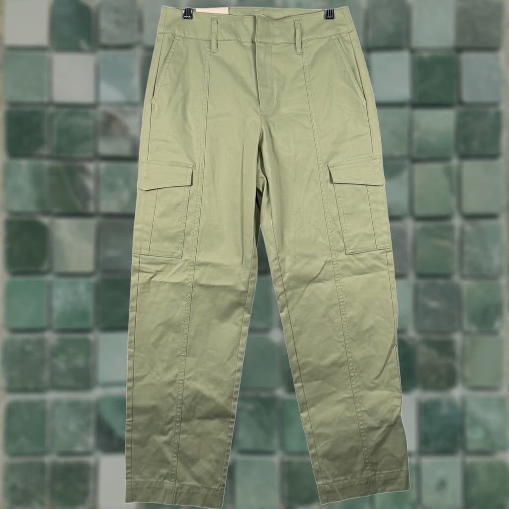 Vintage A New Day Pants Women 6 Sage Green Cargo High Rise Tapered Slim Utility Gorpcore Size 28" / US 6 / IT 42 - 1 Thumbnail