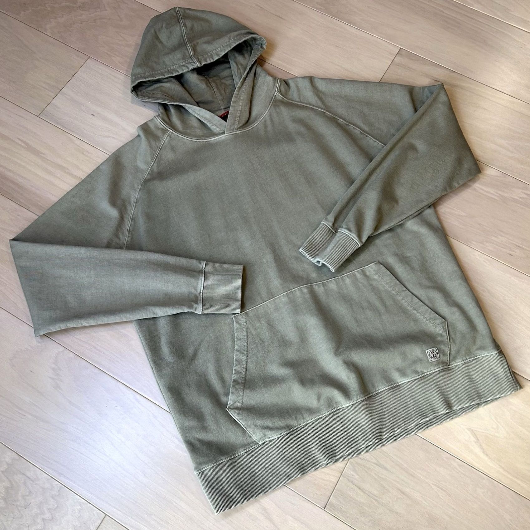 Vintage Iron & Resin Hoodie Long Sleeve Men’s 2XL Tan Solid Hooded Pocket Lightweight Pullover Casual Active Size US XXL / EU 58 / 5 - 2 Thumbnail
