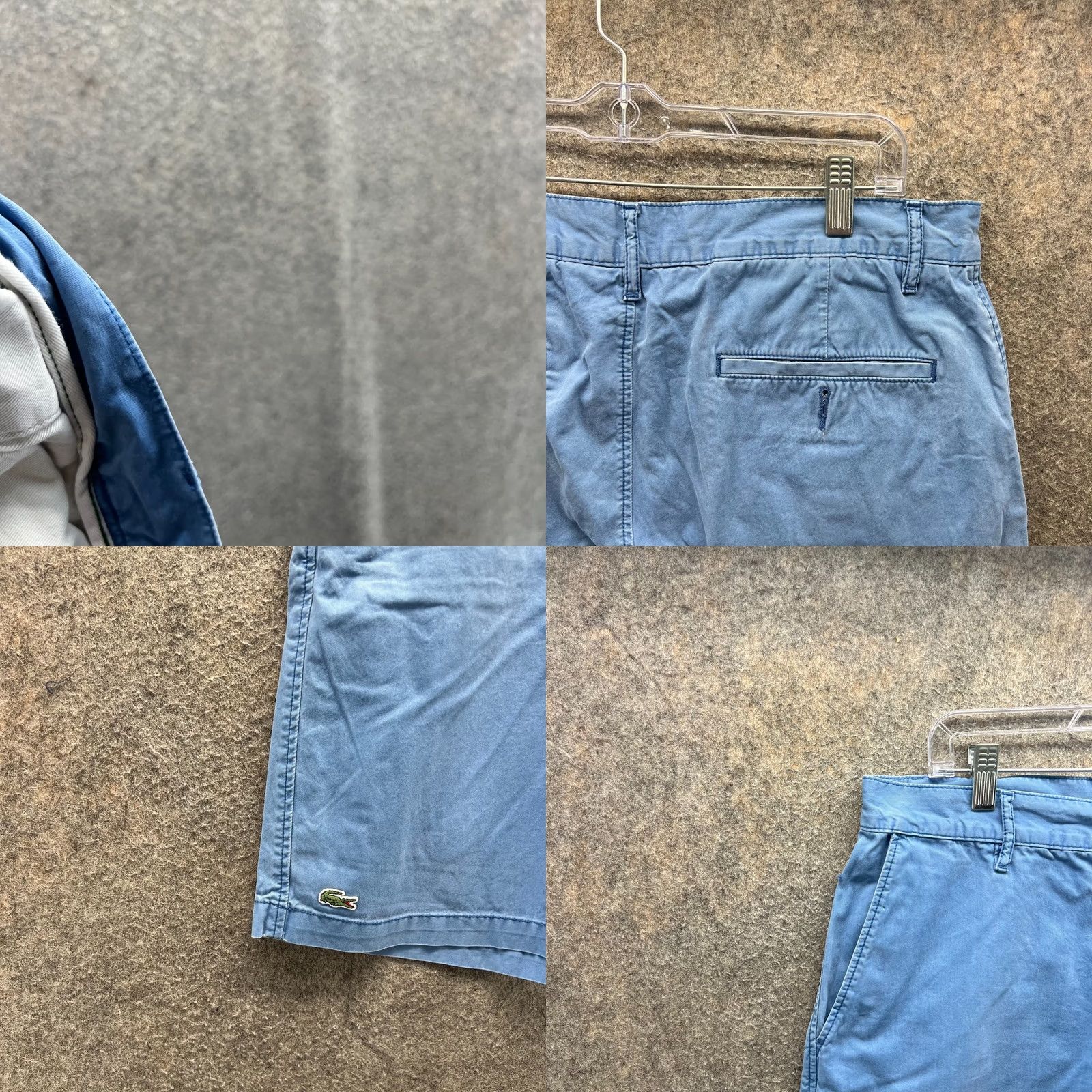 Lacoste Vintage Lacoste Shorts Men 33 Blue Chino Flat Front Classic Twill Cotton Shorts Mens 33 Blue Chino Classic Preppy Casual Summer Fall Spring Size US 33 - 8 Thumbnail