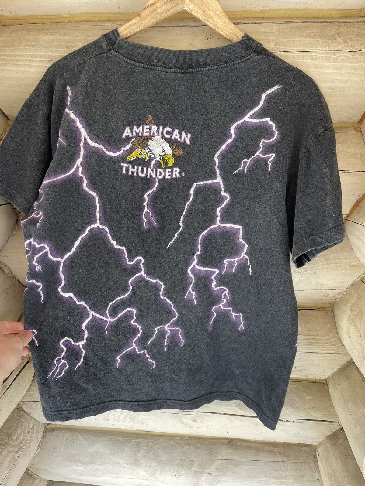 Designer 90’s Follow Nobody Eagle American Thunder vintage t-shirt Size US XL / EU 56 / 4 - 7 Thumbnail