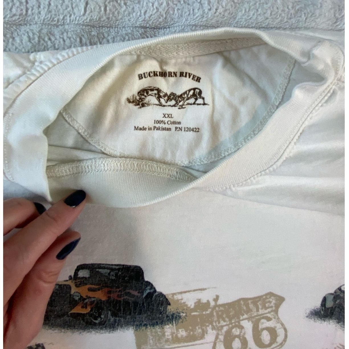 Duluth Trading Company Buckhorn River T-shirt, Sz XXL, Route 66 Classic Cars Design Size US XXL / EU 58 / 5 - 4 Thumbnail