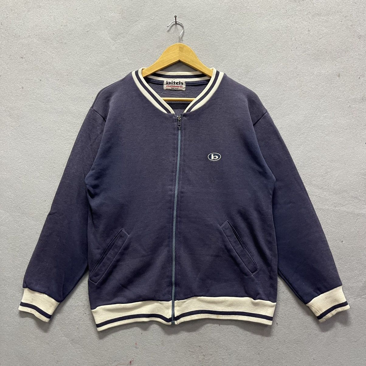 Vintage bitch skateboards Full Zip Varsity Jacket – Navy (M) Size US M / EU 48-50 / 2 - 1 Thumbnail