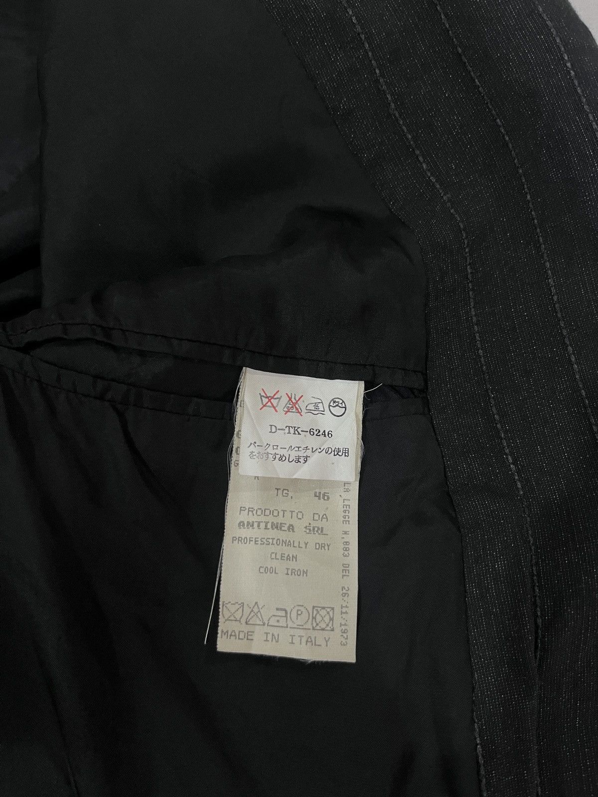 Emporio Armani Vintage Rare 1973 Emporio Armani Stripe Black Men Blazer Size 46S - 8 Thumbnail