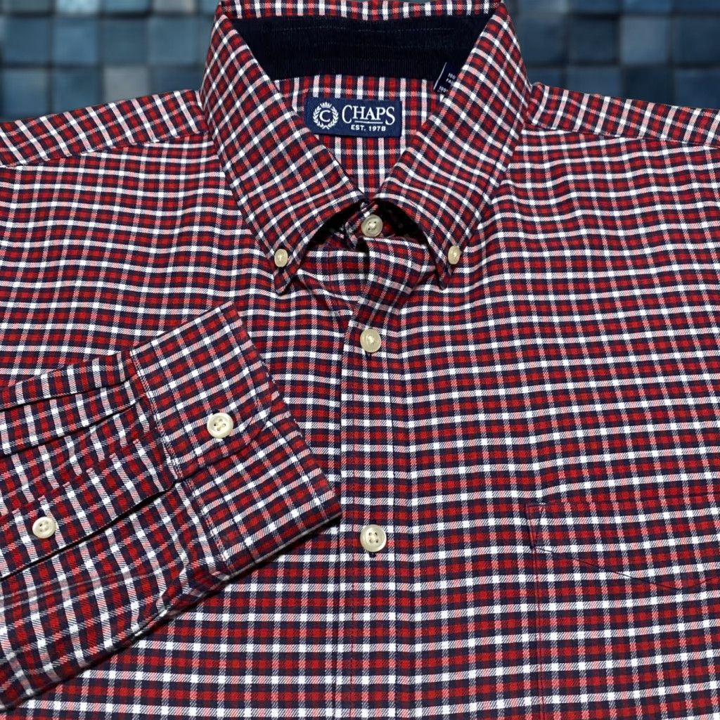 Chaps Chaps Mens Large Shirt Multicolor Plaid Long Sleeve Button-Down Size US L / EU 52-54 / 3 - 1 Thumbnail