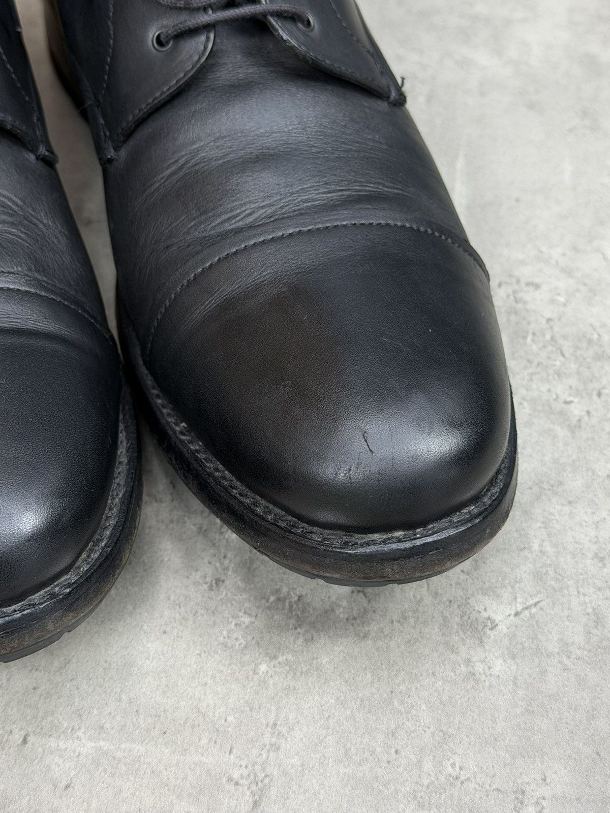 Heschung Heschung Black Leather Cap Toe Lace Up Ankle Boots Size 9 Size US 10 / EU 43 - 9 Thumbnail