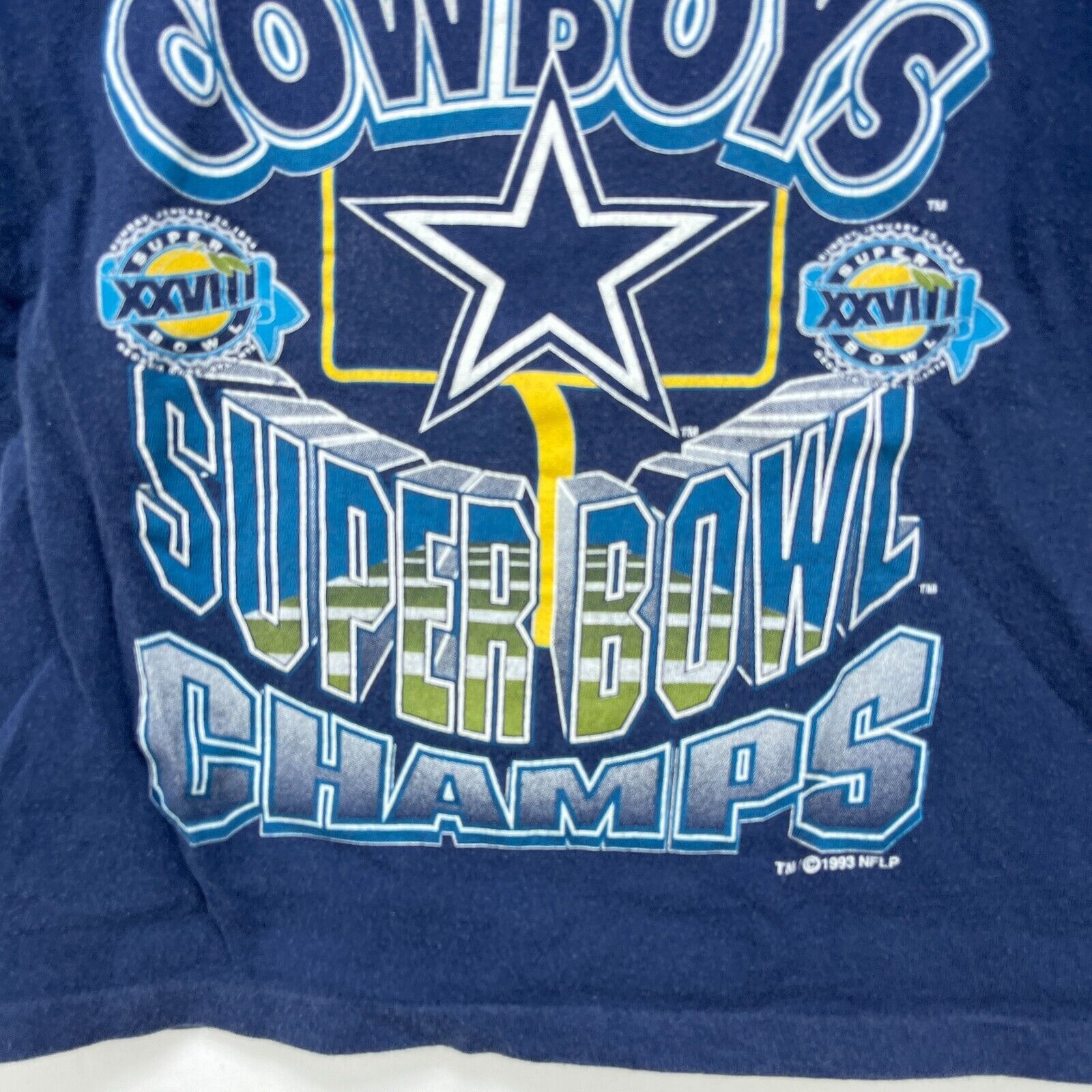 NFL × Vintage Vintage 90s Dallas Cowboys Super Bowl Champs Youth Medium Size US M / EU 48-50 / 2 - 3 Thumbnail