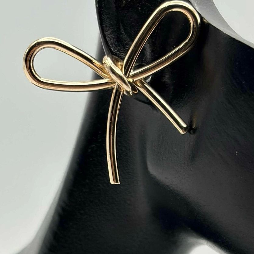 Other Gold Bow & Crystal Drop Earrings Size ONE SIZE - 2 Thumbnail