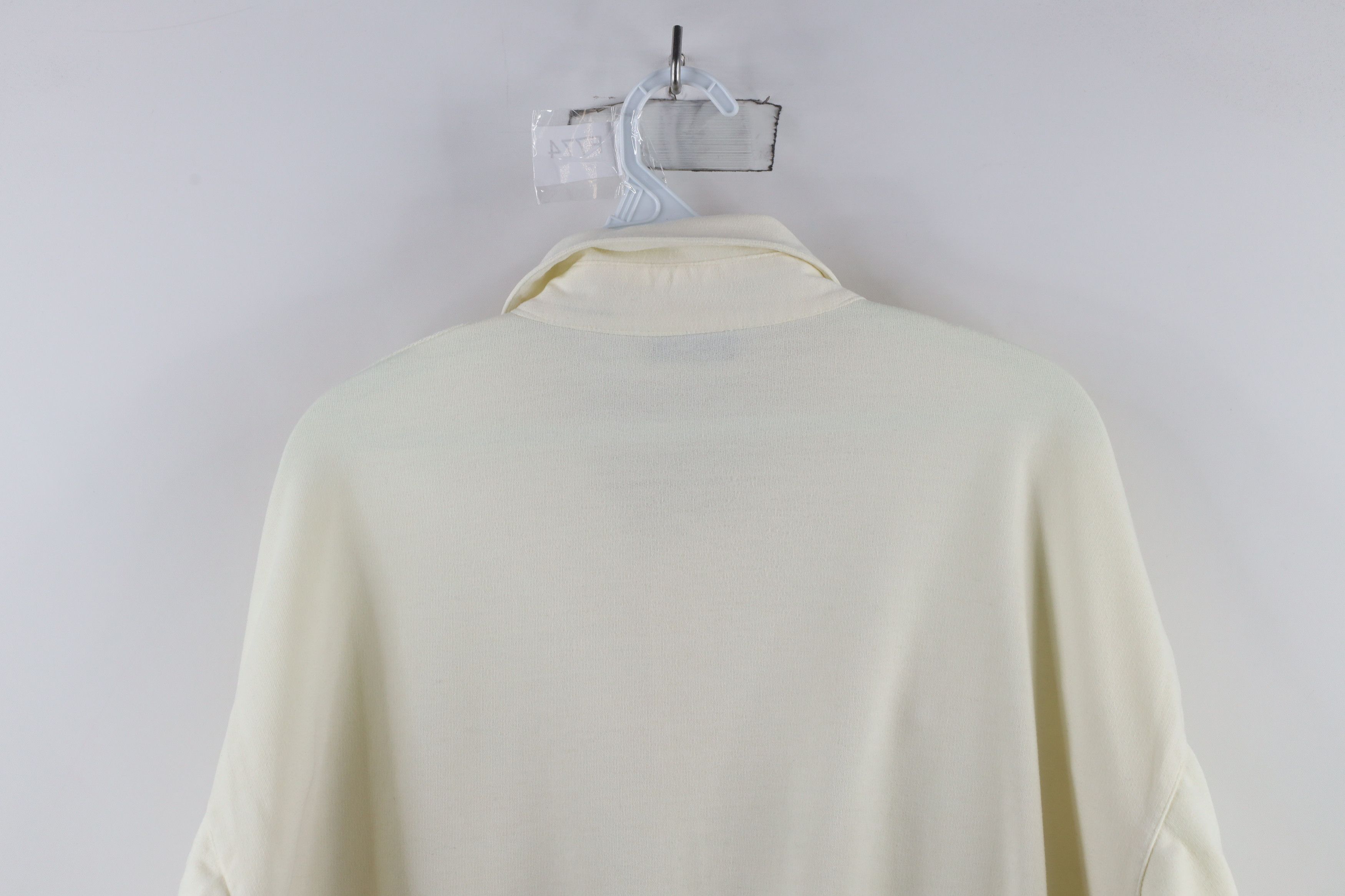 Vintage Vintage 90s Streetwear Block Pullover Long Sleeve Polo Cream Size US L / EU 52-54 / 3 - 10 Thumbnail