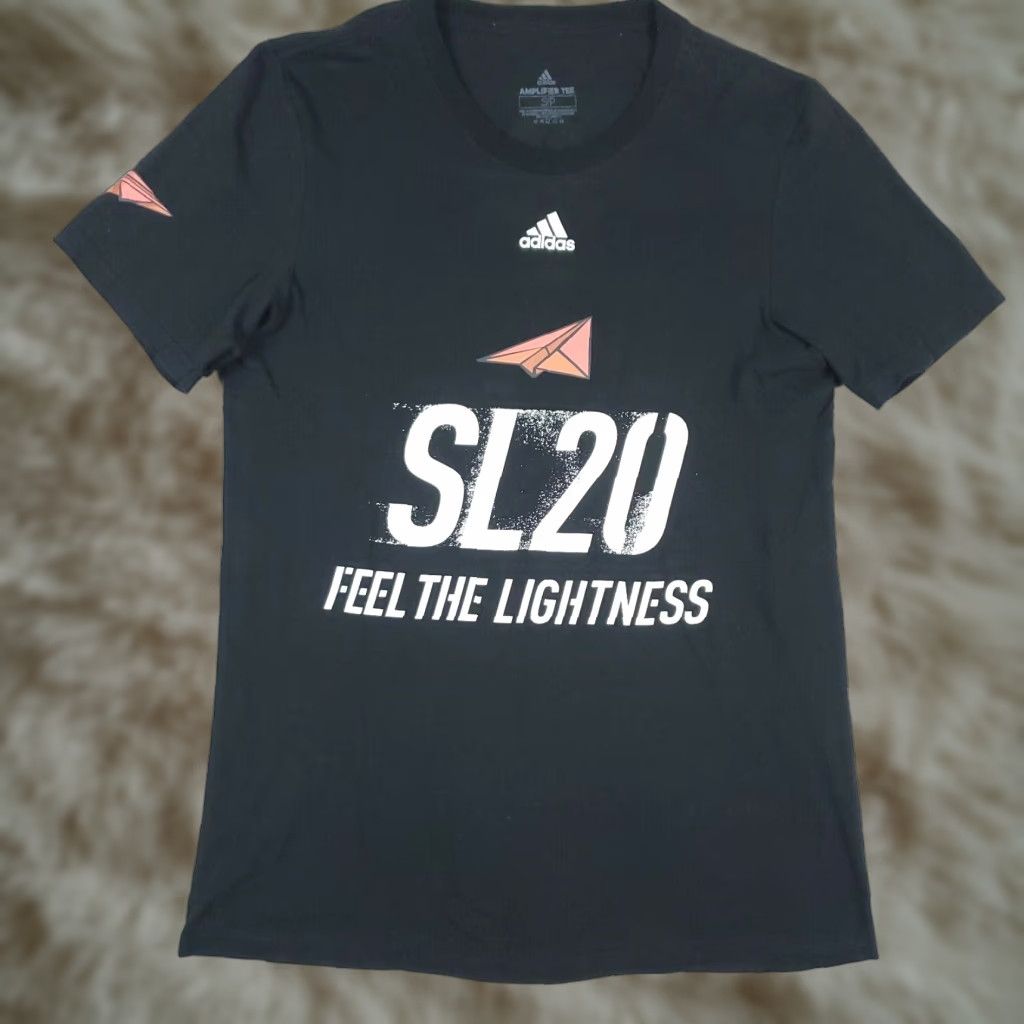 Adidas Adidas Paper Airplane Black Graphic Amplifier T-Shirt Adult Mens Size Small Shirt Black 90s Sports Crew Neck Short Sleeve Cotton Logo Size US S / EU 44-46 / 1 - 1 Thumbnail
