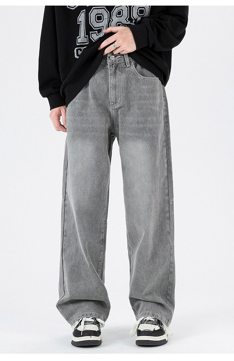 Japanese Brand × Jean Casual heavy washed distressed loose straight jeans Size US 32 / EU 48 - 1 Thumbnail