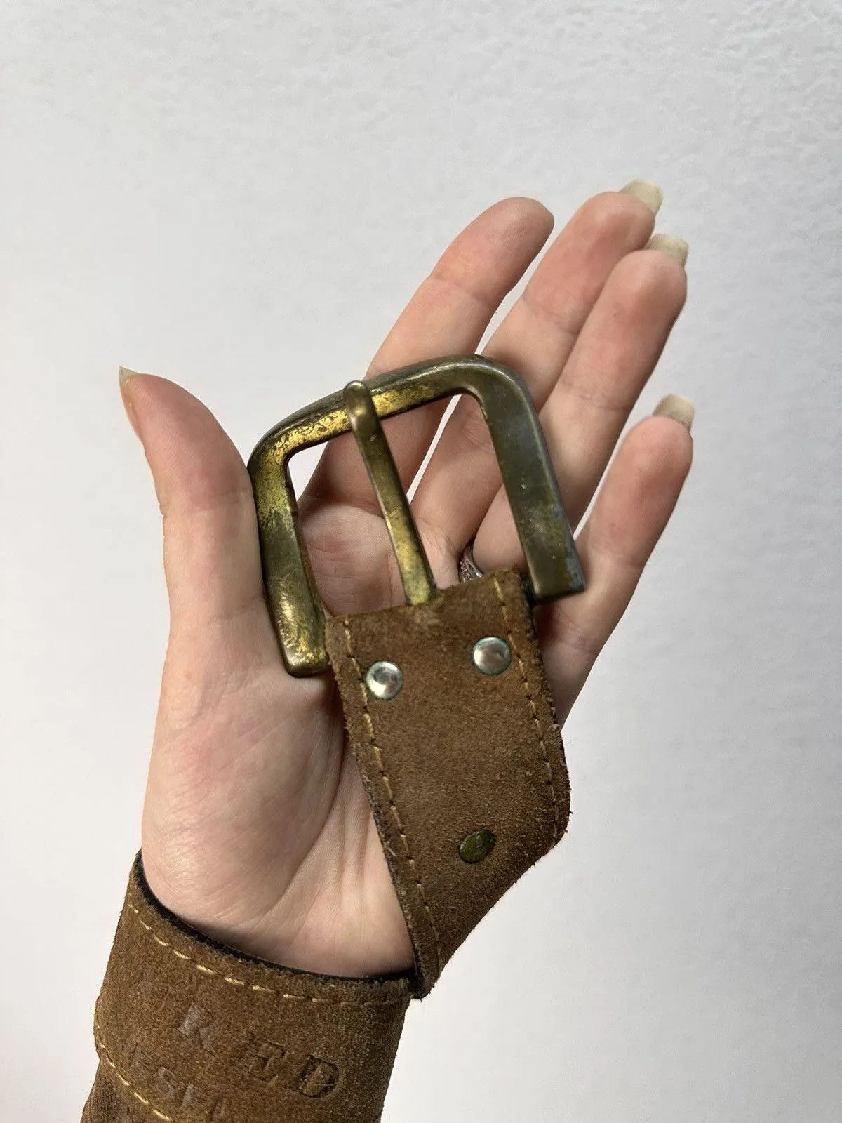 Diesel Vintage Diesel Leather Belt Hysteric Glamour Y2k Japan Size ONE SIZE - 2 Thumbnail