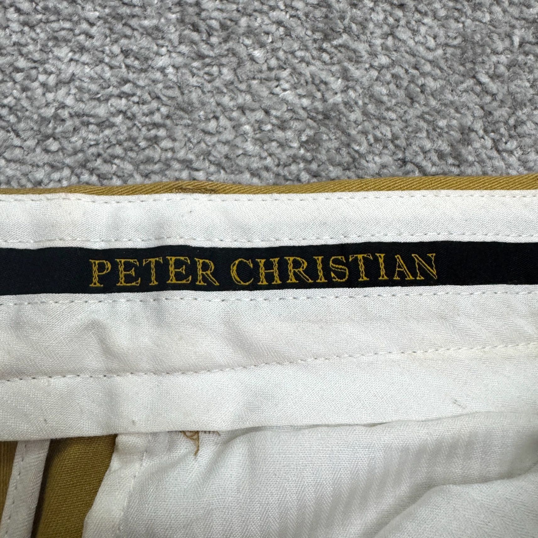 Vintage Peter Christian Cotton Chino Pants 36x28 Mustard Yellow Straight Leg Slacks Mens Size US 36 / EU 52 - 7 Thumbnail