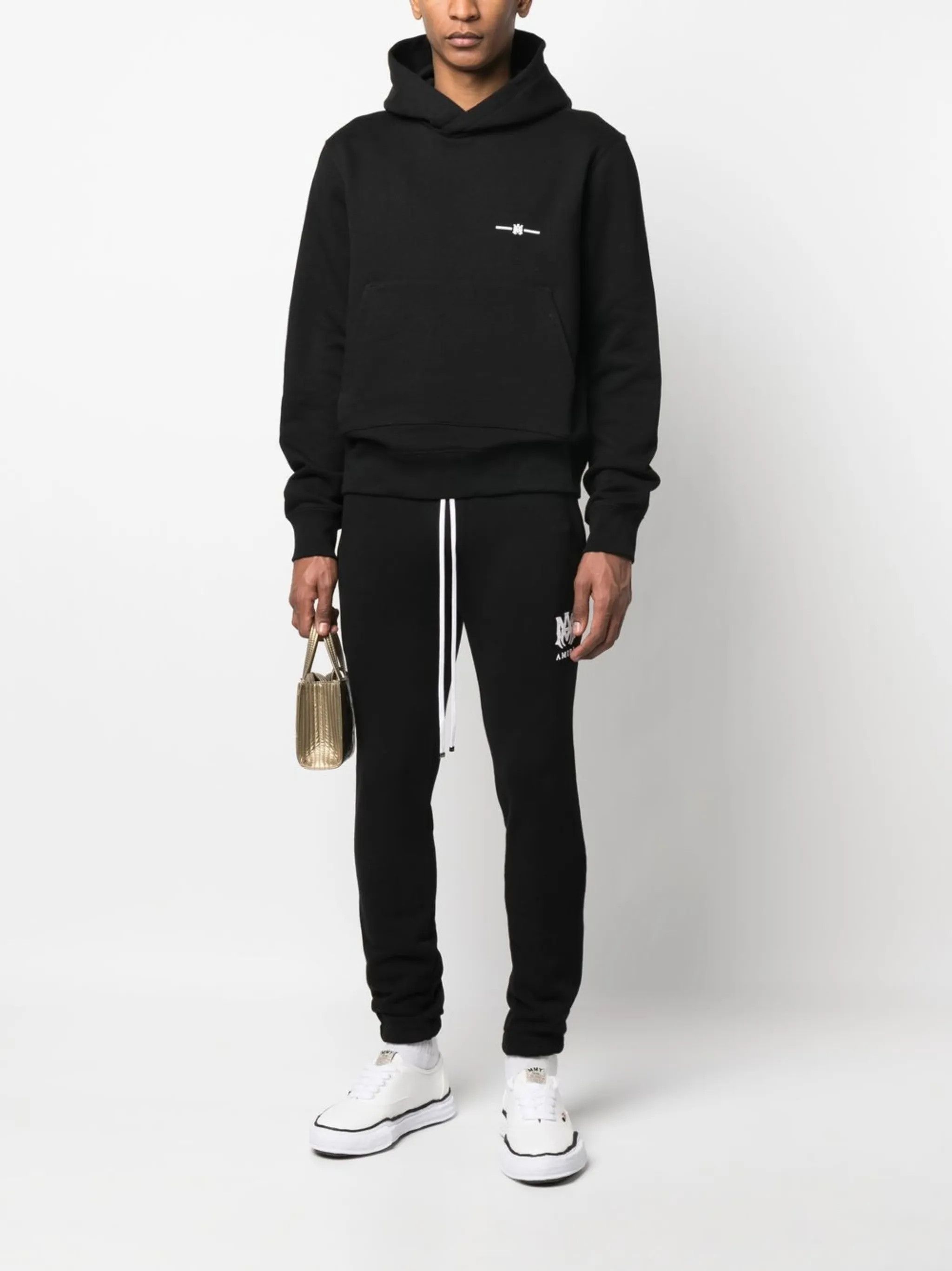 Amiri o1gr1nt0426 Micro MA Bar Hoodie in Black Size US S / EU 44-46 / 1 - 2 Thumbnail