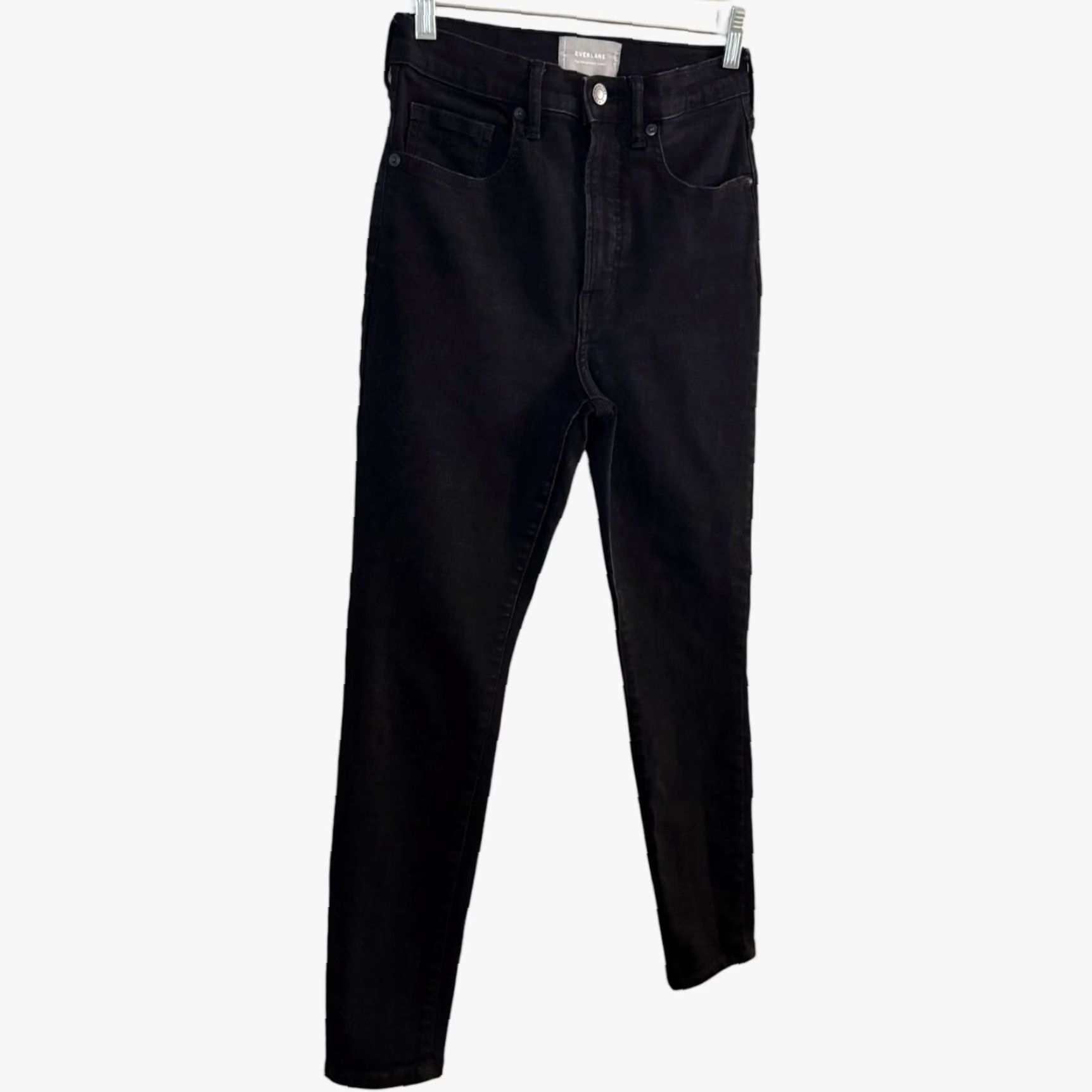Everlane VINTAGE Everlane Skinny Ankle Denim Jeans Black Women's 28 High-Rise Authentic Stretch Size 28" / US 6 / IT 42 - 3 Thumbnail