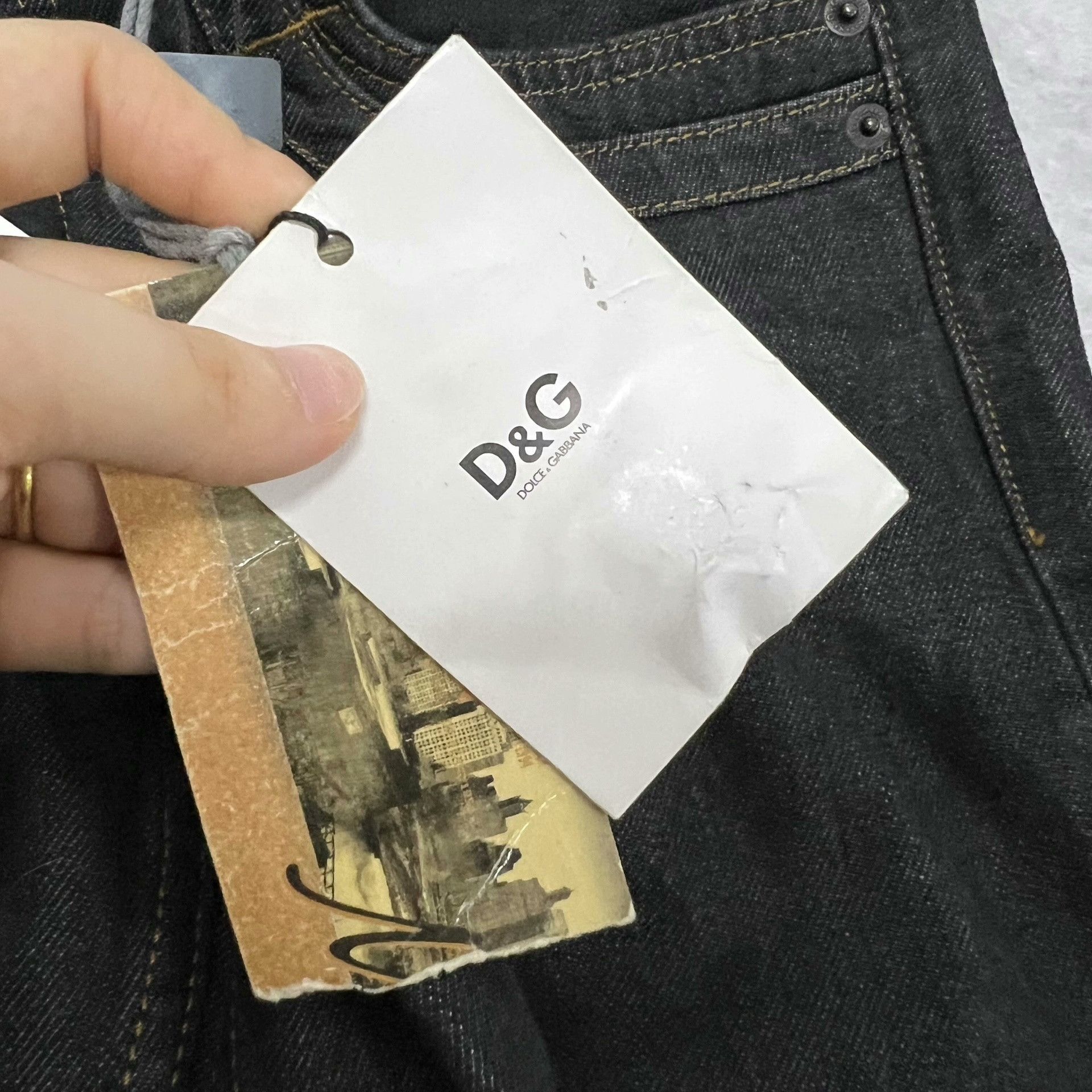 Dolce & Gabbana Dolce Gabbana Black Gray Denim Jeans 31 Size US 31 - 5 Thumbnail
