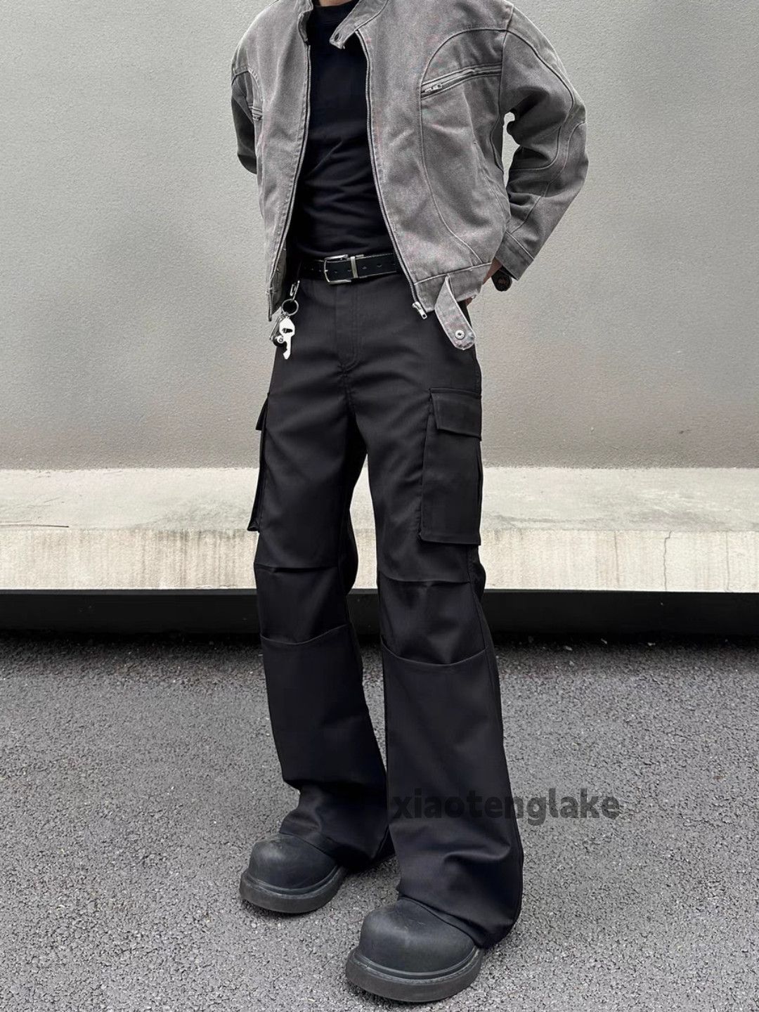 Designer × Japanese Brand × Vintage utility punk pleated yuppie cargo flared bootcut pants Size US 28 / EU 44 - 3 Thumbnail