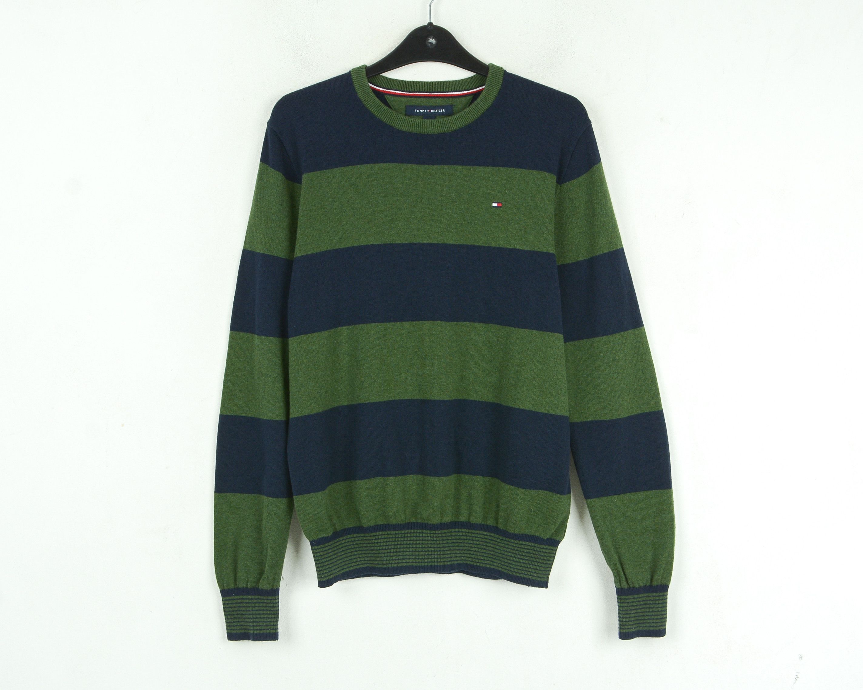 Tommy Hilfiger Men's Crew Neck Sweater S Jumper Pullover Sweatshirt Striped Size US S / EU 44-46 / 1 - 1 Thumbnail