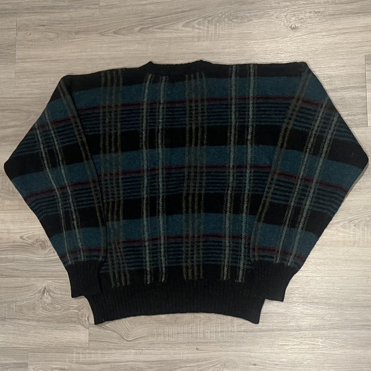 Other Vintage Christopher Hayes Plaid/Tartan Wool Shetland Sweater Size US L / EU 52-54 / 3 - 3 Thumbnail