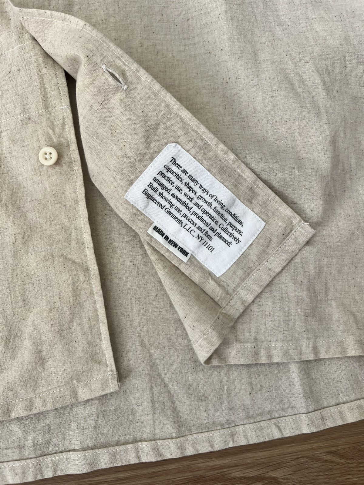 Engineered Garments Engineered Garments Camp Shirt Natural CL Sheeting XS Small Size US S / EU 44-46 / 1 - 5 Thumbnail