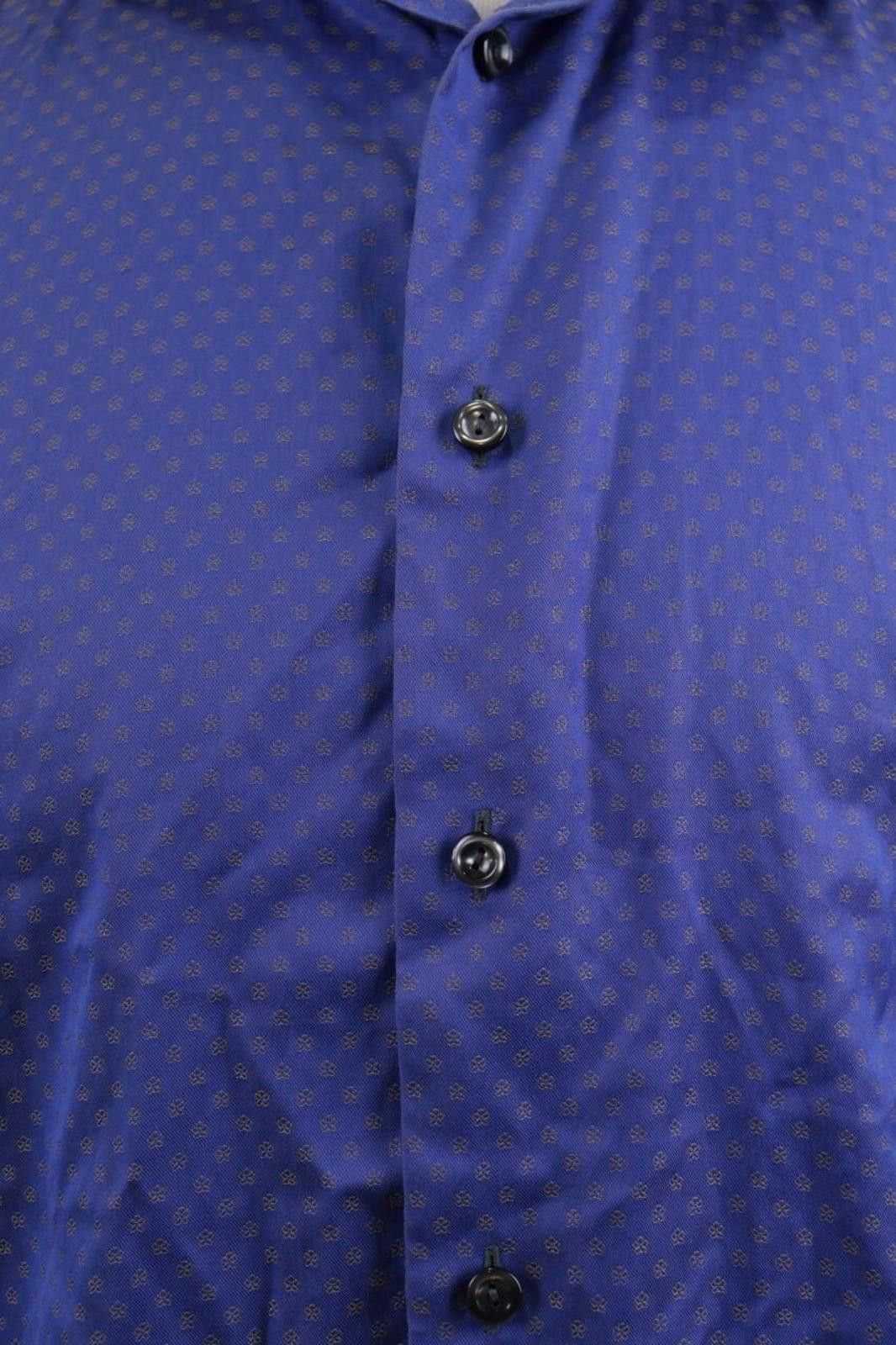Eton Eton Slim Blue Floral Long Sleeve Button Down Shirt Size 44 Size US M / EU 48-50 / 2 - 4 Thumbnail