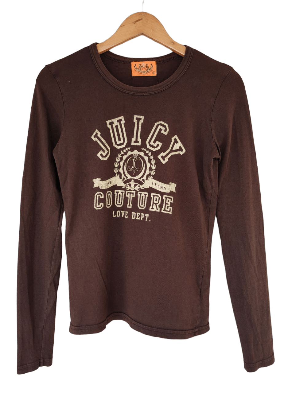 Juicy Couture Juicy Couture Brown Long Sleeve T Size XS / US 0-2 / IT 36-38 - 1 Thumbnail