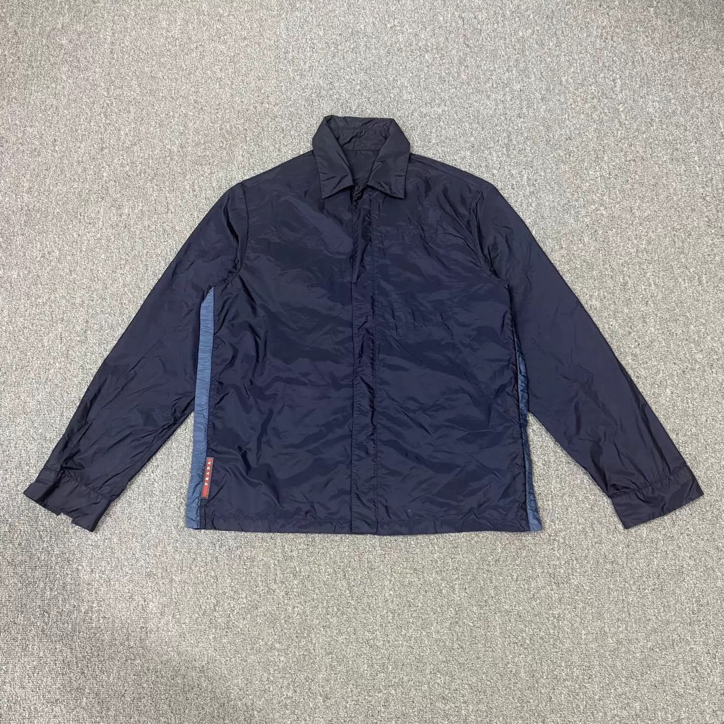 Prada Blue Lightweight Collared Jacket - Size M Size US M / EU 48-50 / 2 - 1 Thumbnail