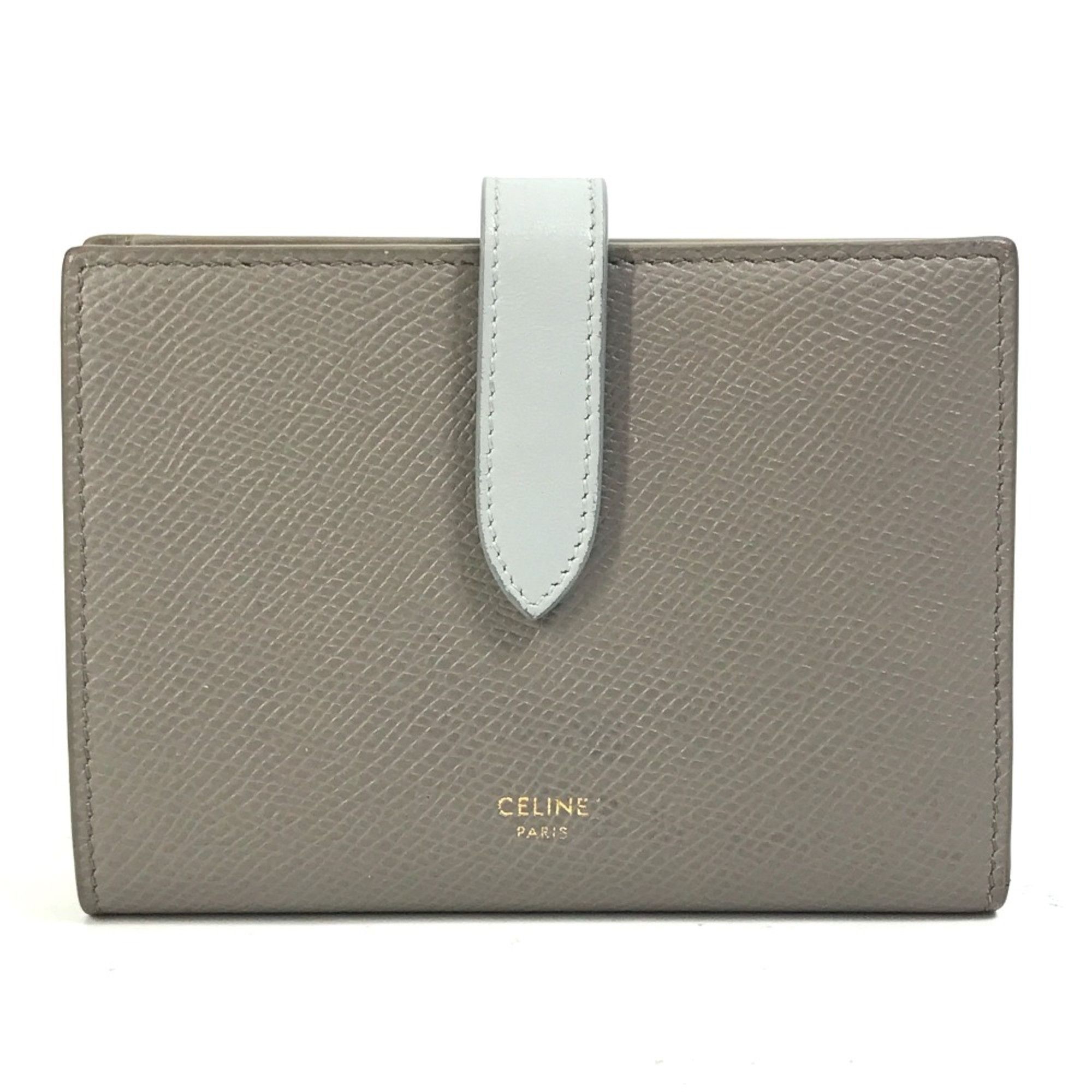Celine o1w1db10125 10B643BRU Size: OS / Medium Strap Wallet in Grey Size ONE SIZE - 1 Thumbnail