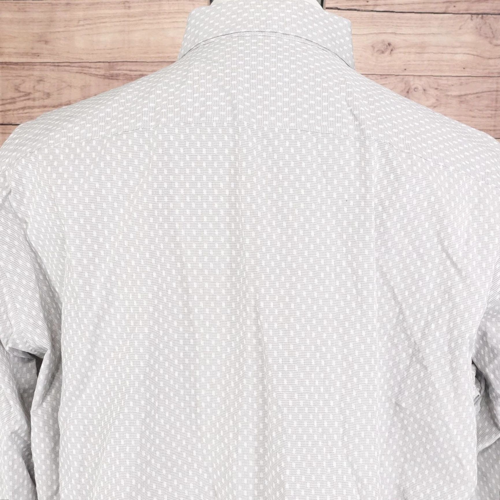 Vintage Zachary Prell Shirt Mens XL Gray Geometric Pattern Dress Shirt Long Sleeve Casual Office Size US XL / EU 56 / 4 - 5 Thumbnail