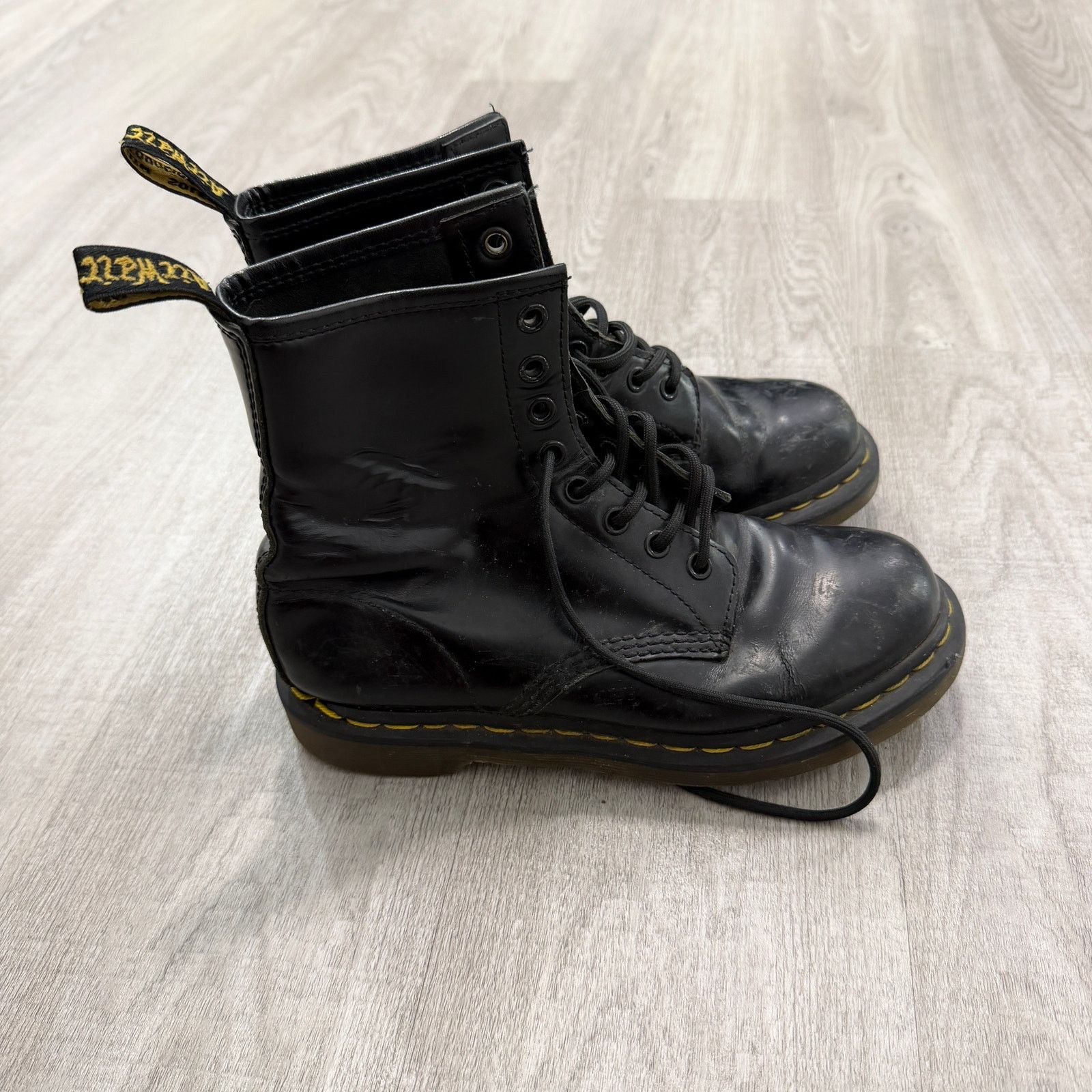 Dr. Martens Dr. Martens AirWair 8-Eye Combat Boots Women's 6 US Black Size US 6 / IT 36 - 1 Thumbnail