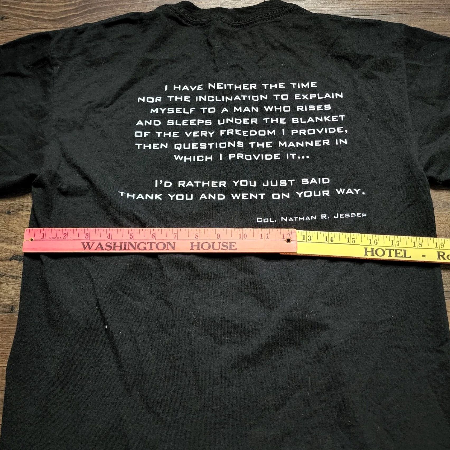 Gildan 90s Mens Black Gildan T Shirt A Few Good Men Quote Double Sided Coney Island NY Graphic Print M Size US M / EU 48-50 / 2 - 3 Thumbnail