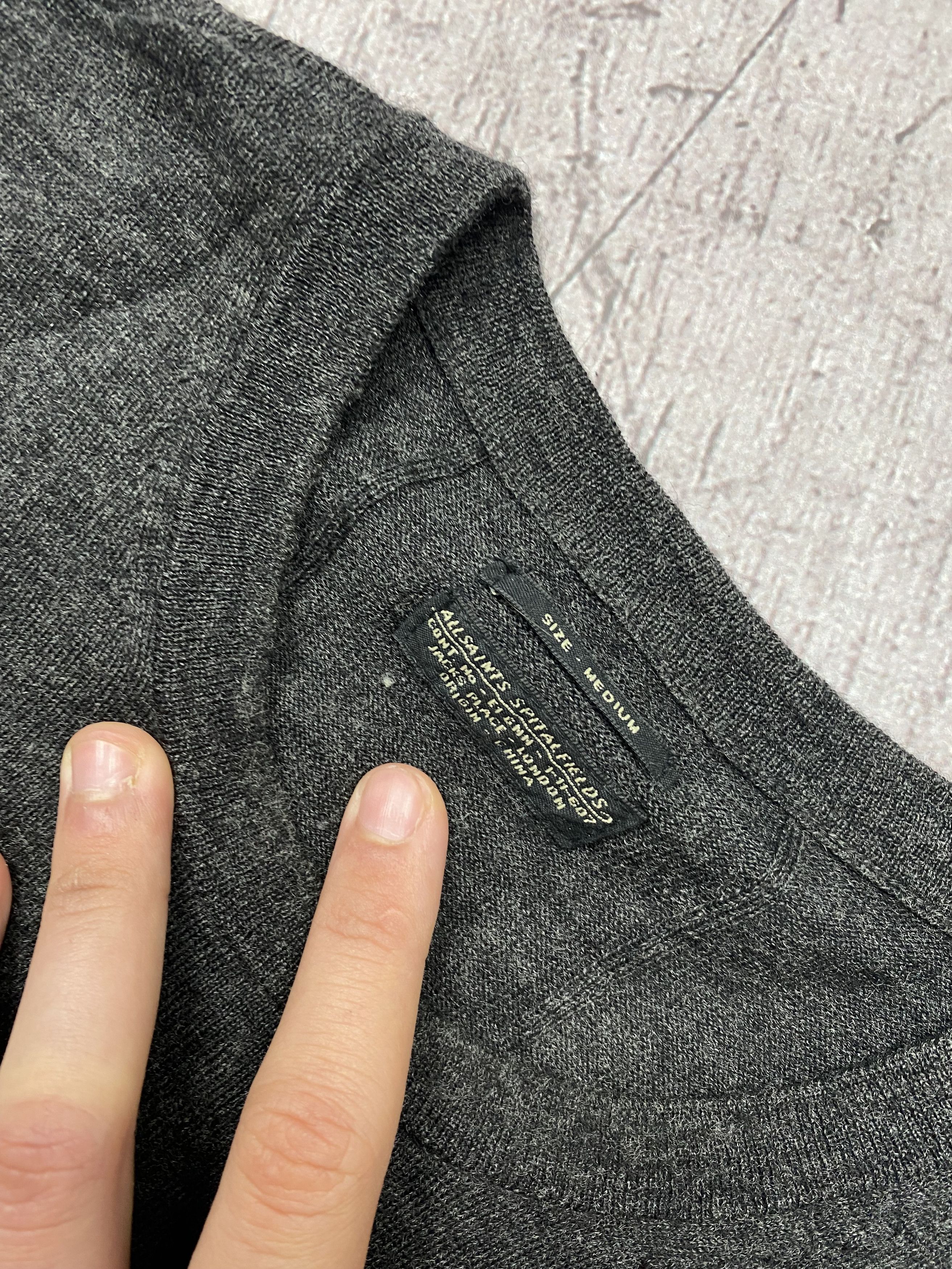 Allsaints Allsaints Vintage Mens Merino Wool Crew Neck Sweater Size US M / EU 48-50 / 2 - 4 Thumbnail