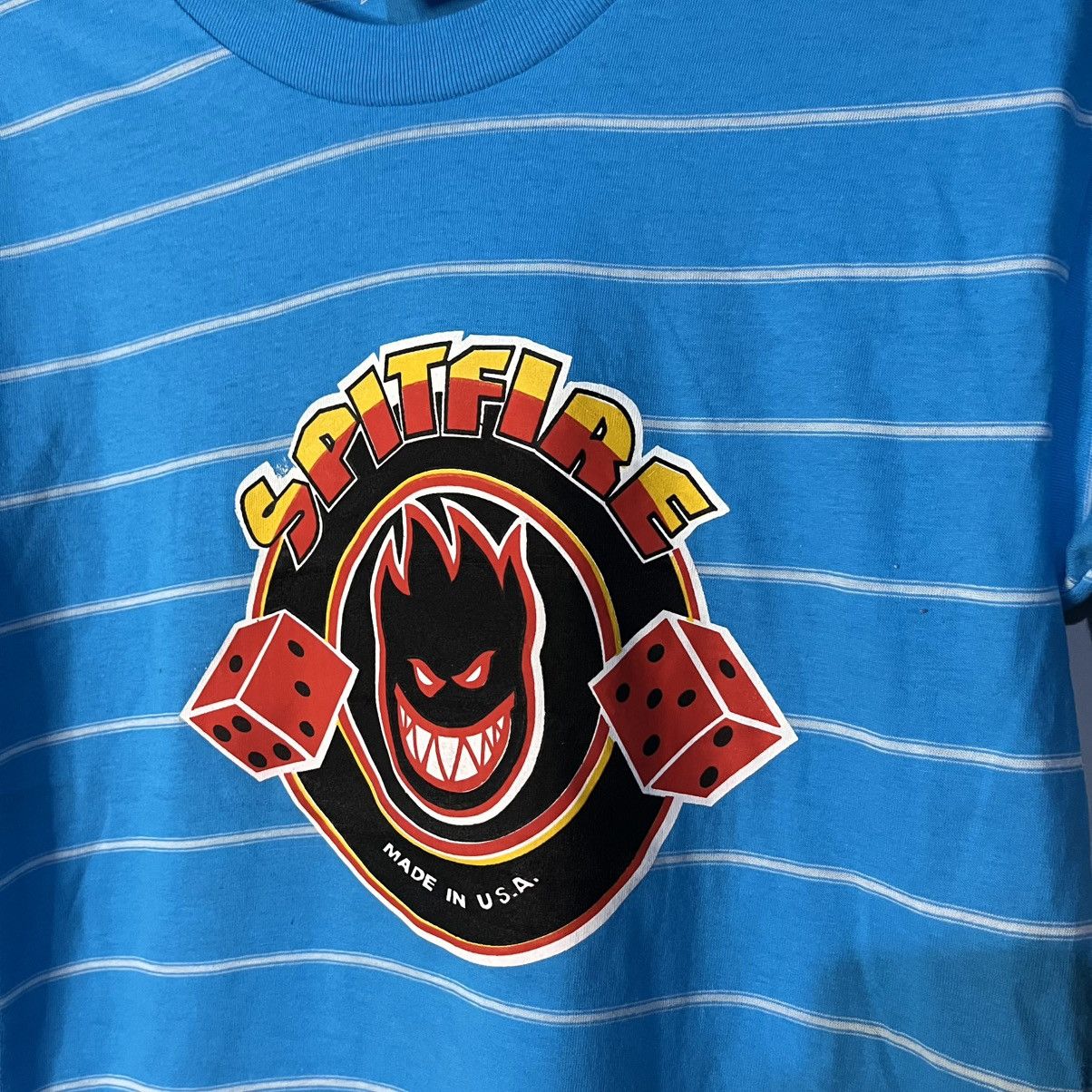 Vintage Vintage 90s spitfire striped tee Size US M / EU 48-50 / 2 - 2 Thumbnail