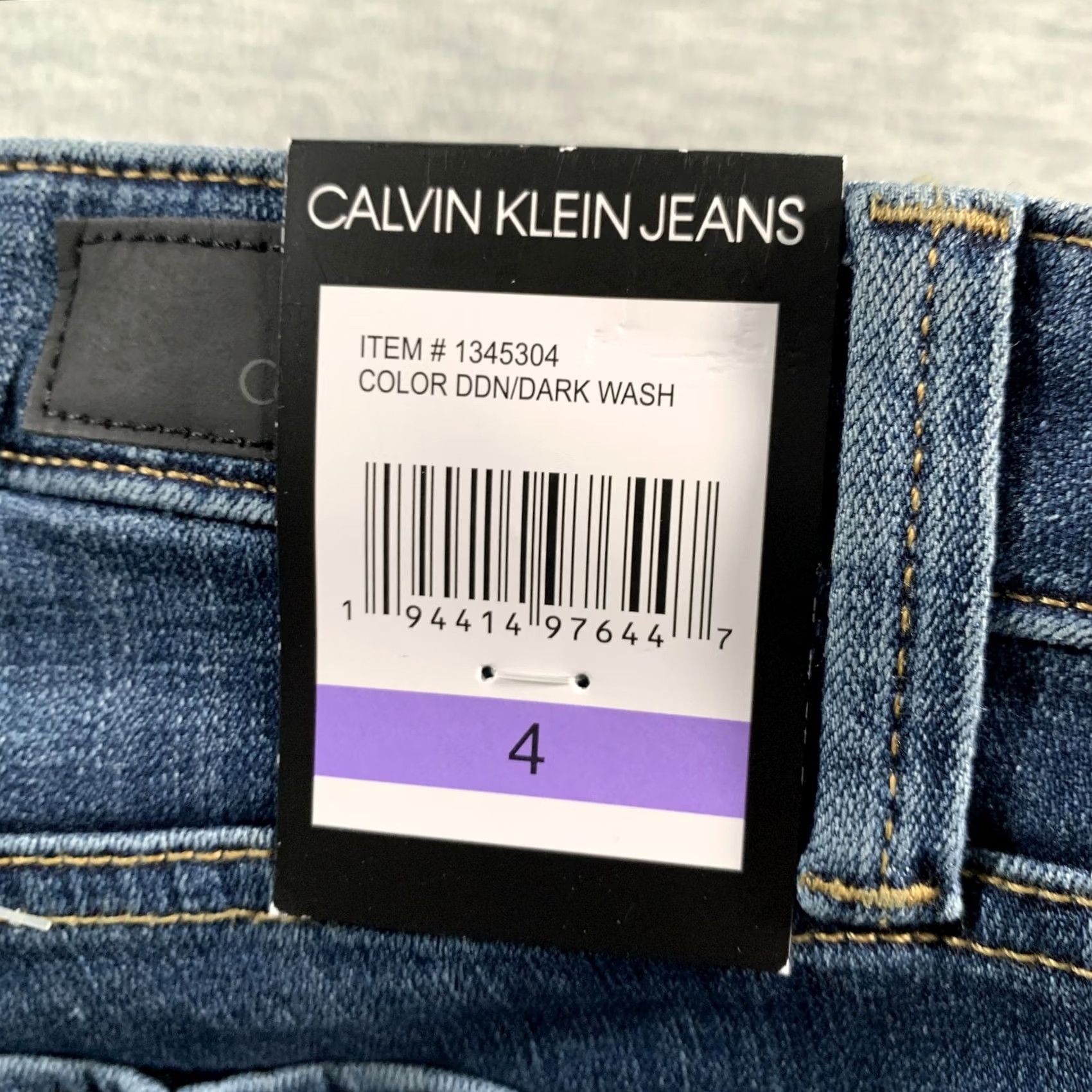 Vintage Calvin Klein Jeans Womens Skinny Stretch Denim Pants Blue Classic Fit 4 Size 27" / US 4 / IT 40 - 7 Thumbnail