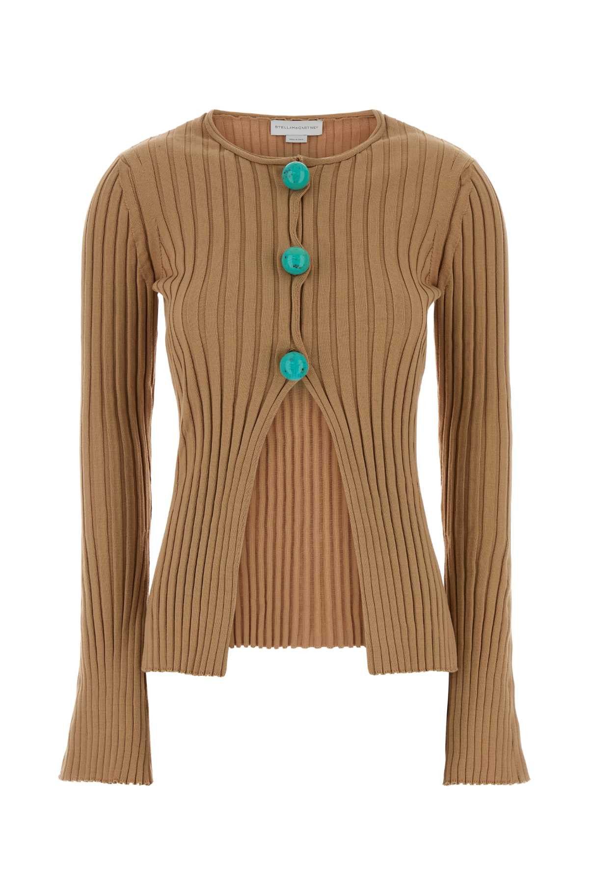 Stella McCartney Camel Cotton Cardigan Size S / US 4 / IT 40 - 1 Thumbnail