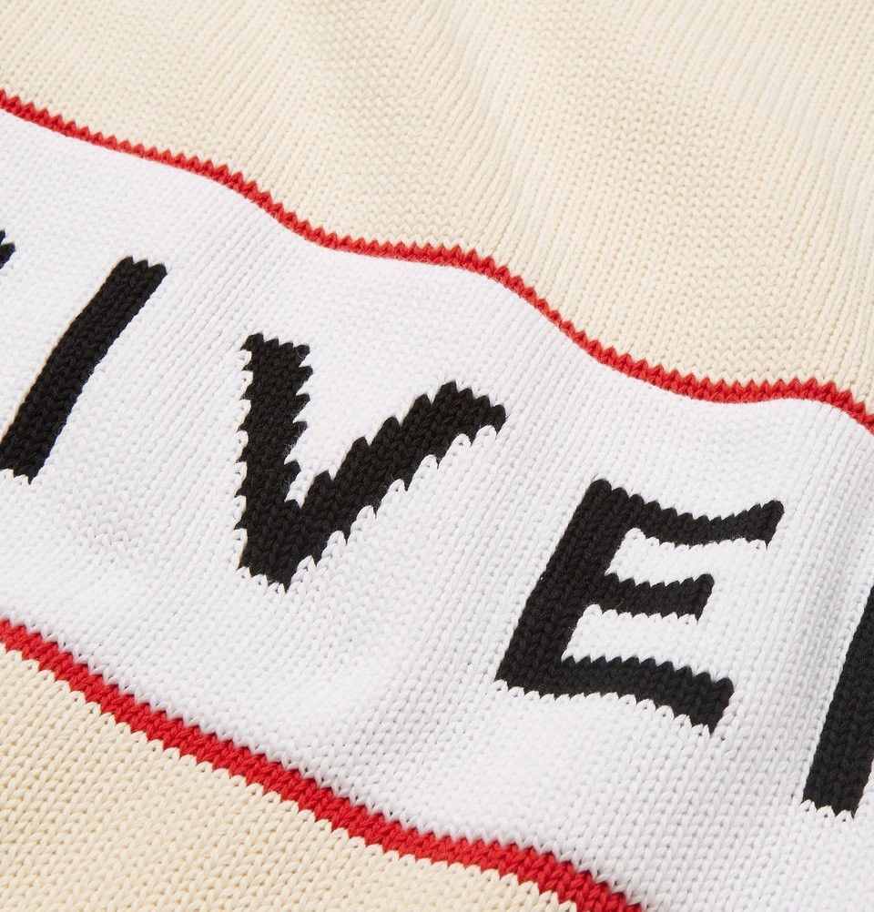 Givenchy o1srvl11e0326 Reverse Logo Intarsia Sweater in Multicolor Size US L / EU 52-54 / 3 - 4 Thumbnail