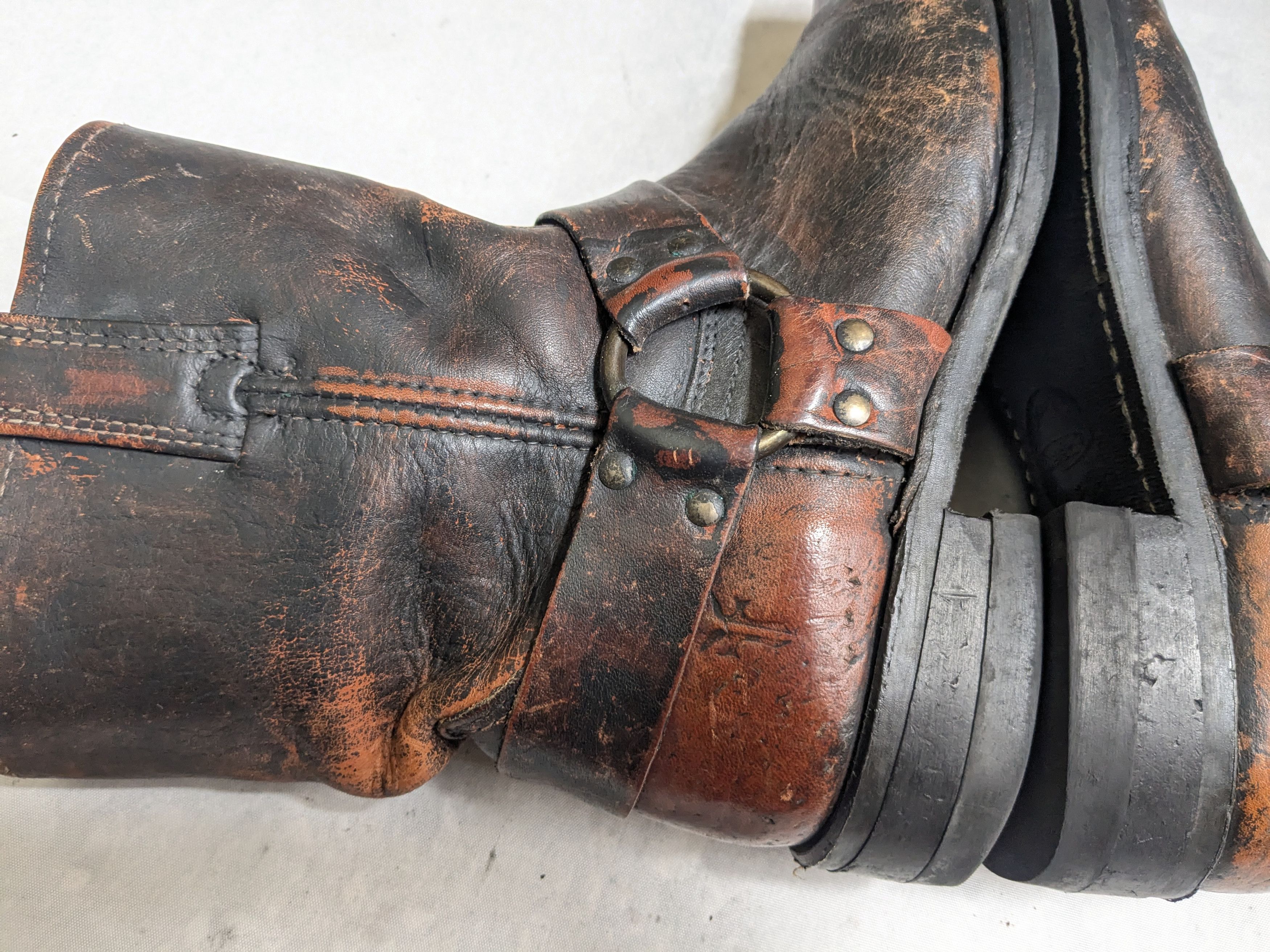 Frye Frye Harness Boots Brown Leather 9 Motorcycle Biker Size US 9 / EU 42 - 12 Thumbnail