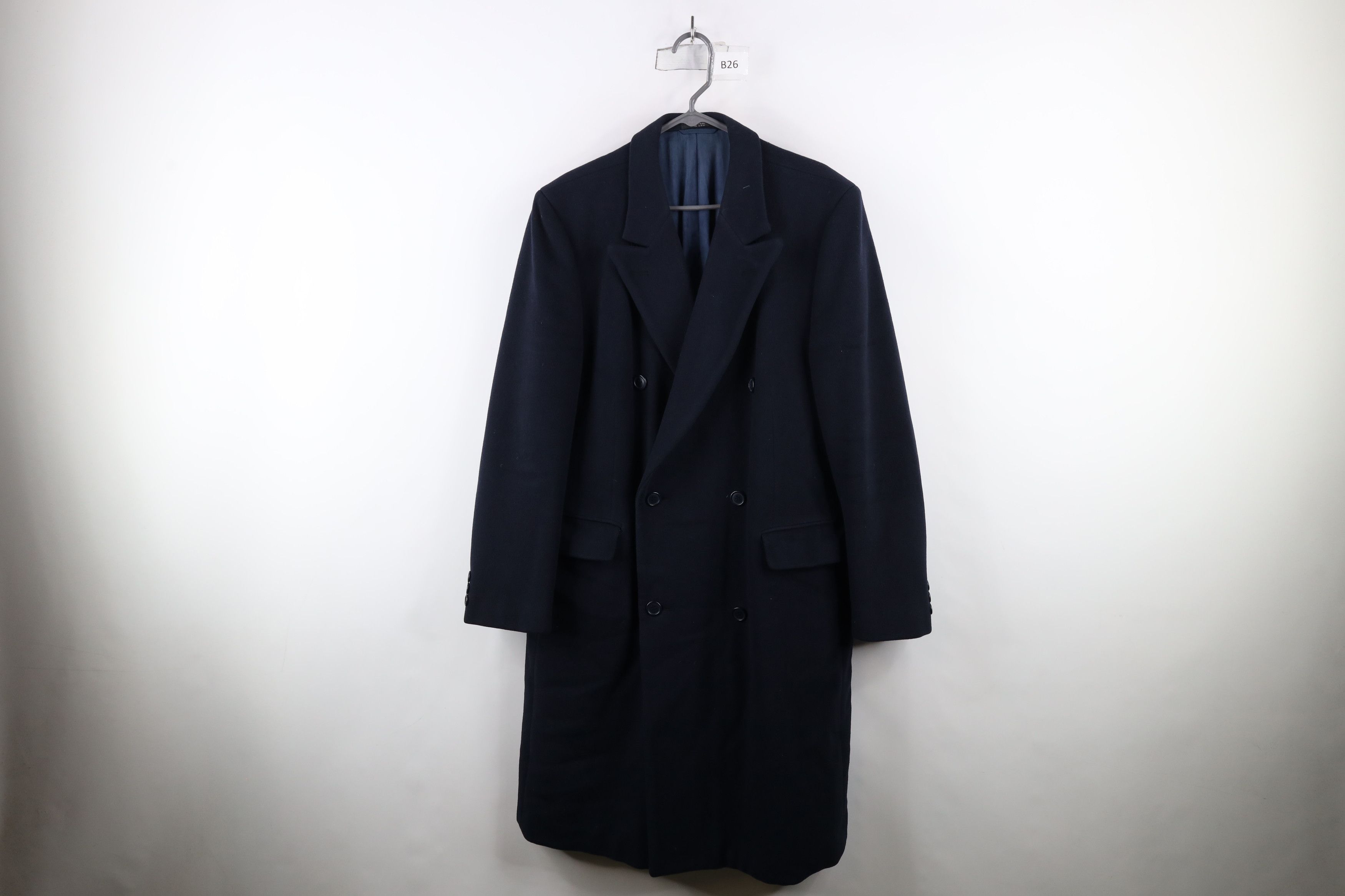 Vintage Vintage 90s Streetwear Double Breasted Overcoat Blue USA Size US XL / EU 56 / 4 - 1 Thumbnail