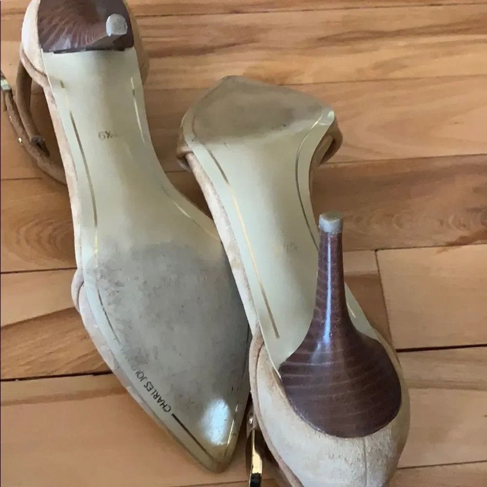 Charles Jourdan CharlesJourdan camel suede ankle strap pumps Size US 6.5 / IT 36.5 - 7 Thumbnail