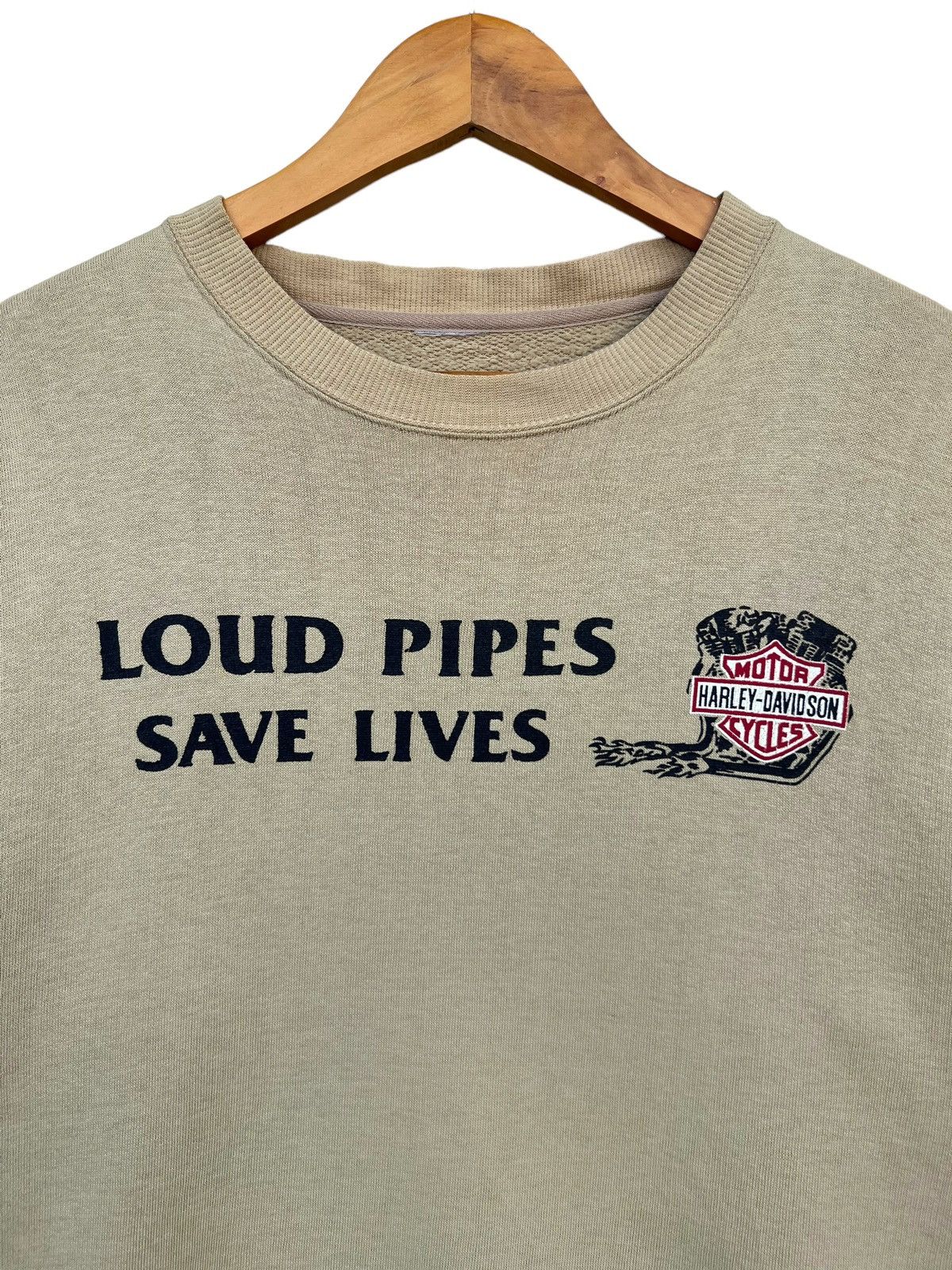 Harley Davidson Y2k Harley Davidson Loud Pipe Save Lives Baggy Sweatshirt Size US S / EU 44-46 / 1 - 7 Thumbnail