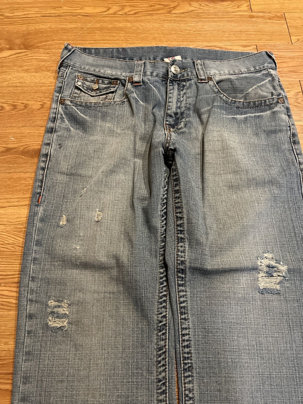 True Religion vintage y2k thrashed and faded true religion jeans Size US 36 / EU 52 - 3 Thumbnail