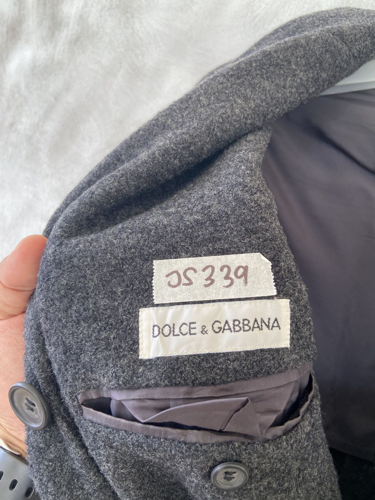 Dolce & Gabbana Dolce & Gabbana Four Pocket Wooly Tweed Jacket Size US XL / EU 56 / 4 - 5 Thumbnail