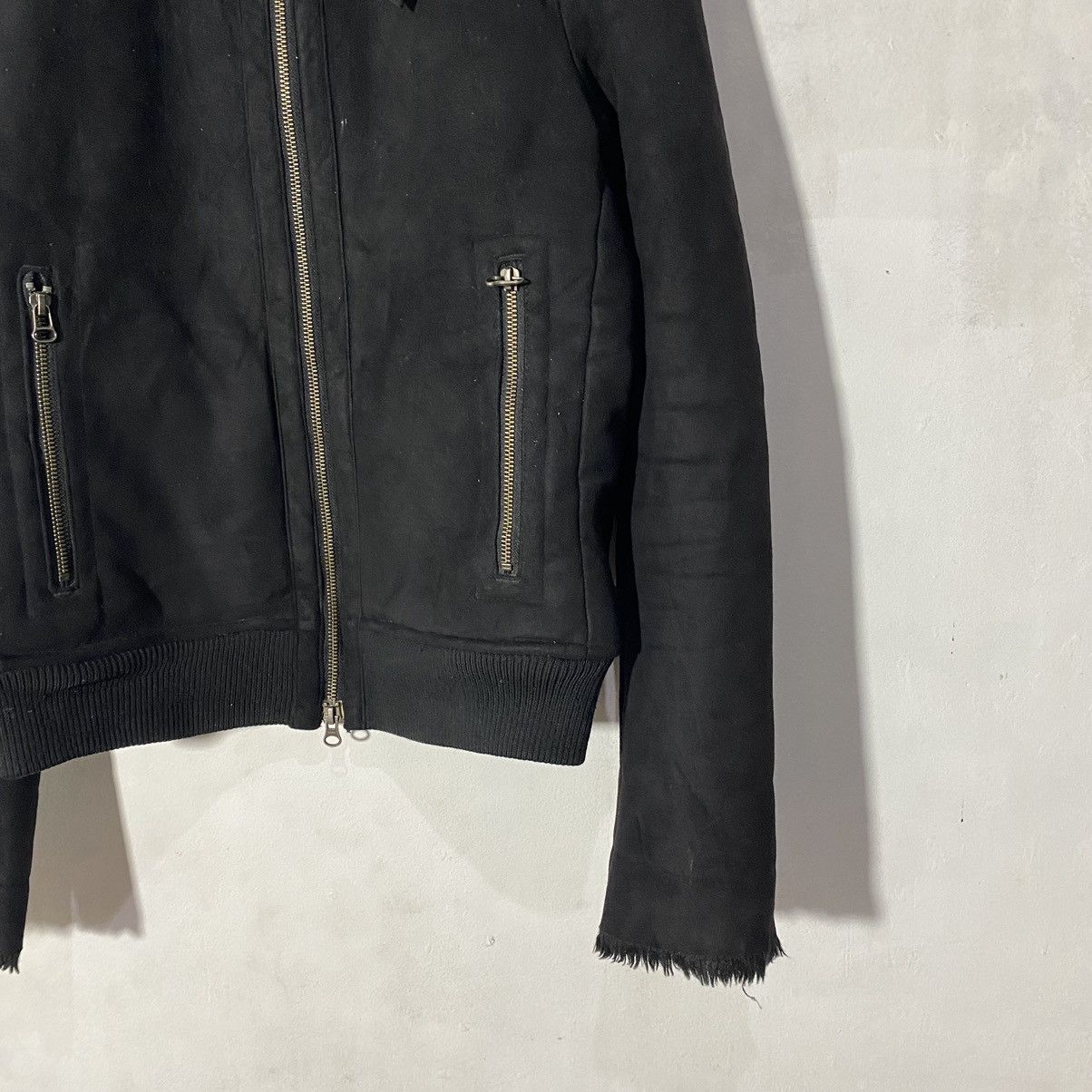 If Six Was Nine 2000s Nano Universe - Biker Fur Suede Shearling Jacket Size US M / EU 48-50 / 2 - 8 Thumbnail