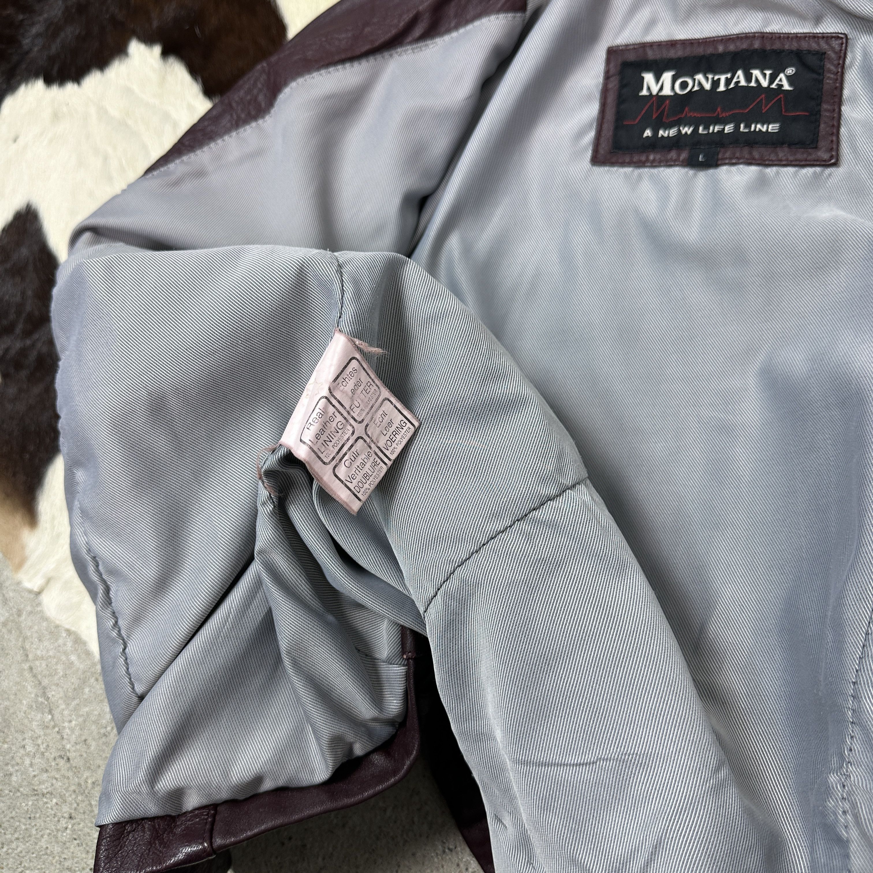Vintage Vintage Leather Biker Grunge Double Zip Burgundy Jacket Y2K Size L / US 10 / IT 46 - 6 Thumbnail