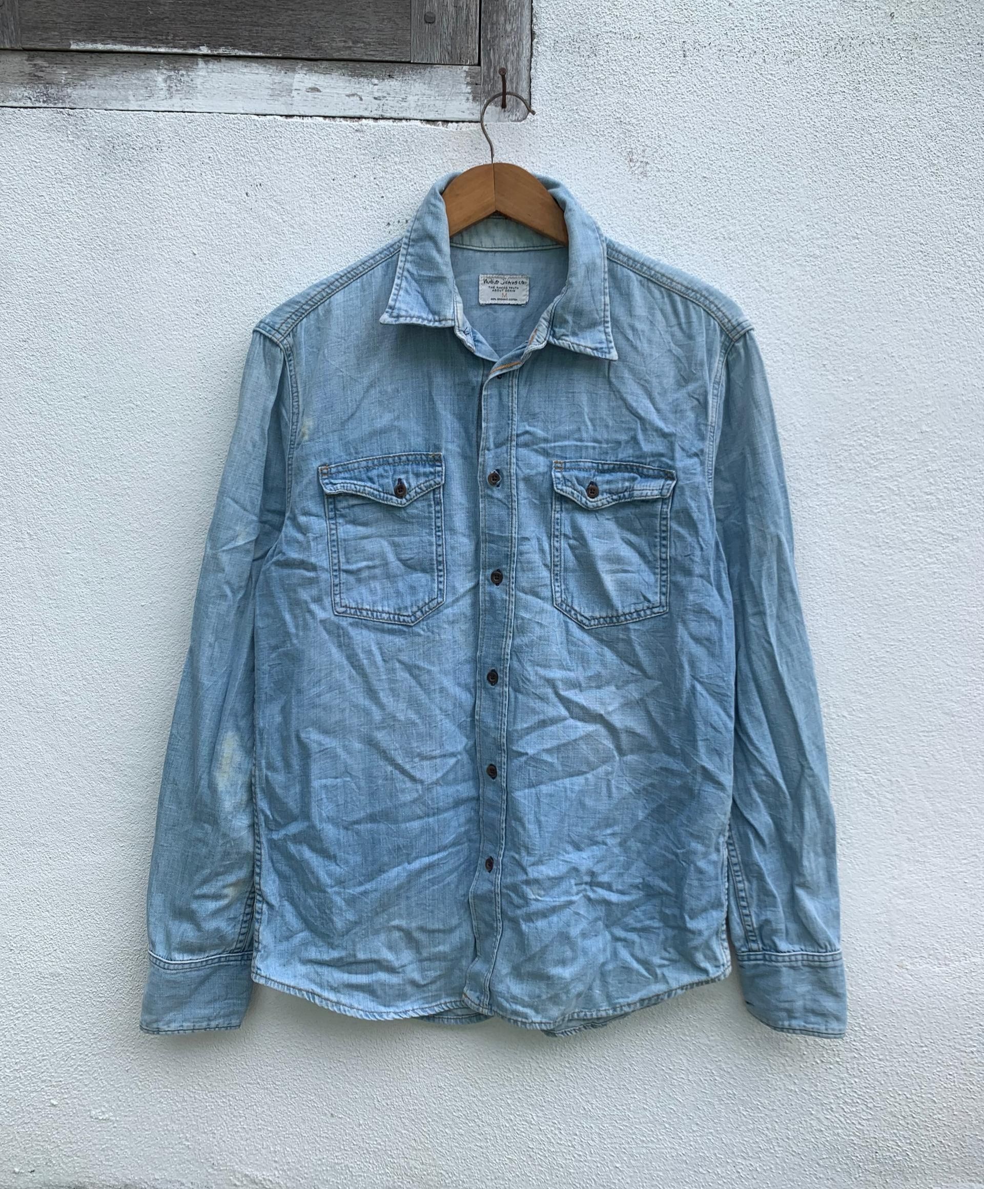 【ゲリラSALE】【美品】Nudie Jeans jonisデニムシャツ Nudie Jeans Jonis 13.5oz. Dry Selvedge Denim Shirt