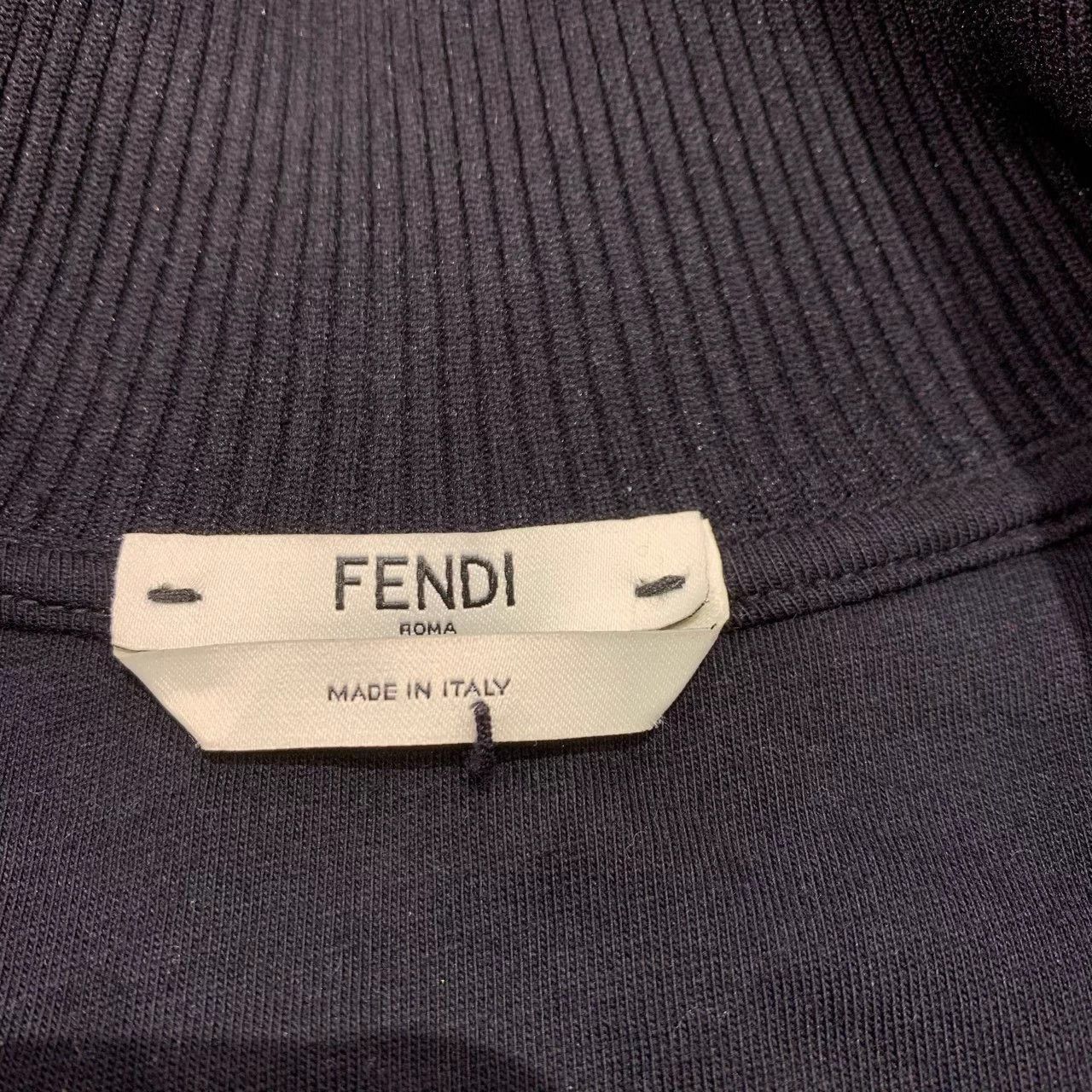 Fendi Fendi Black Jacket with Side Logo Tape Size S / US 4 / IT 40 - 5 Thumbnail