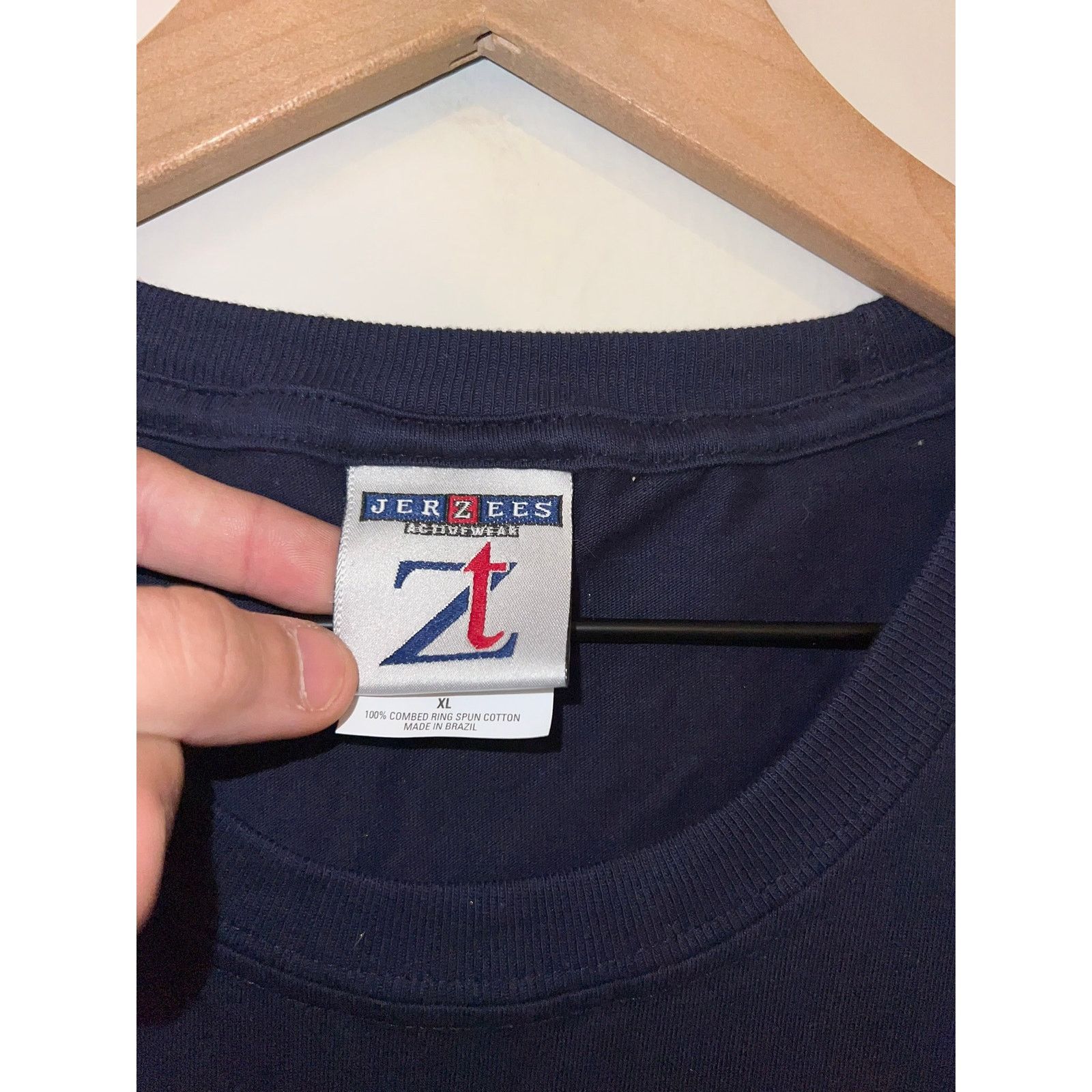 Jerzees Vintage Virginia Blue Shirt Buck Deer Tee VTG 1990s XL 90s Size US XL / EU 56 / 4 - 4 Thumbnail