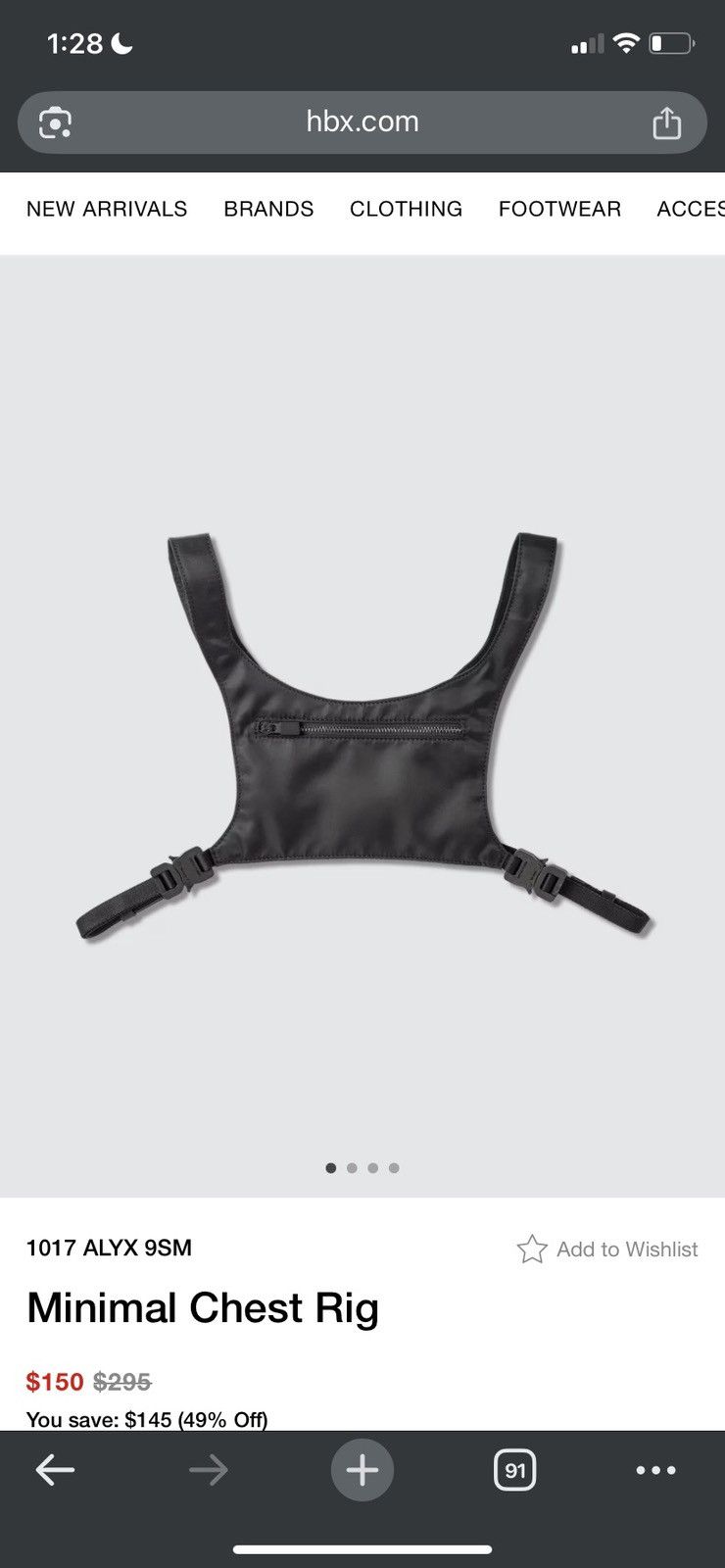 1017 ALYX 9SM 1017 ALYX 9SM Minimal Chest Rig Size ONE SIZE - 4 Thumbnail