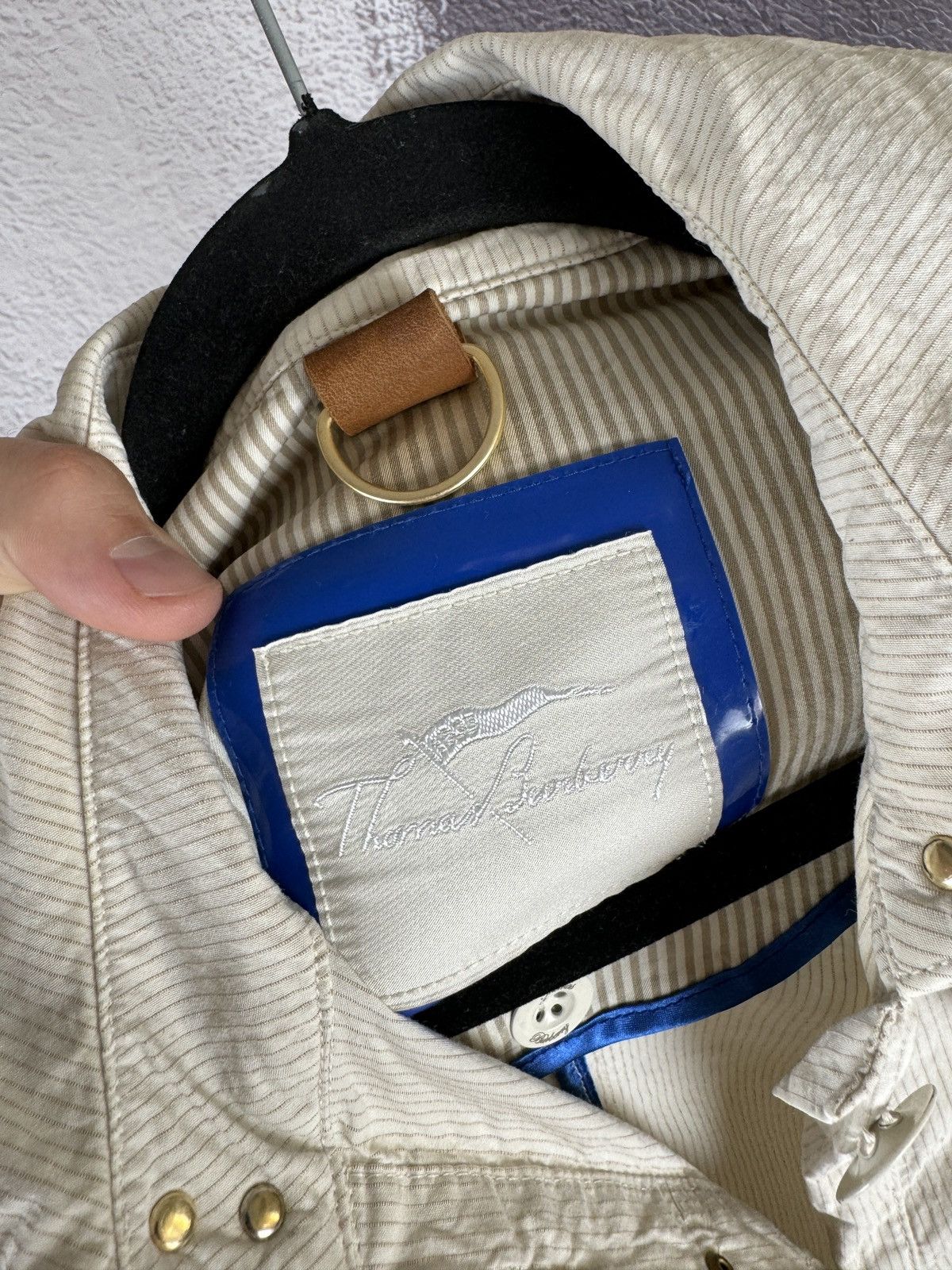 Burberry Thomas Burberry striped cotton lightweight trench coat Size XS / US 0-2 / IT 36-38 - 14 Thumbnail
